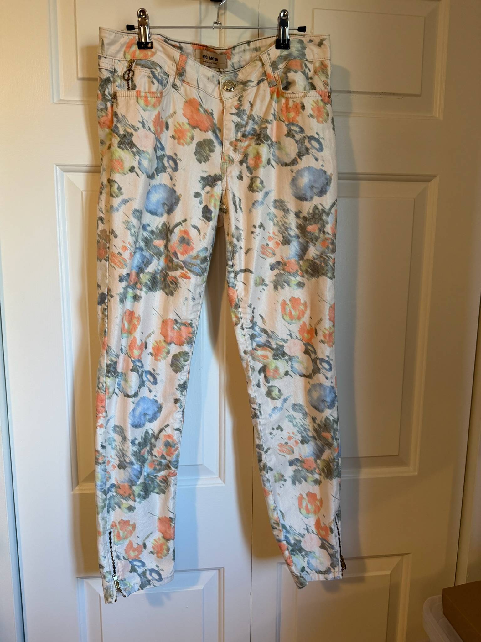 Pantalon fleuri Mos Mosh beige - photo originale