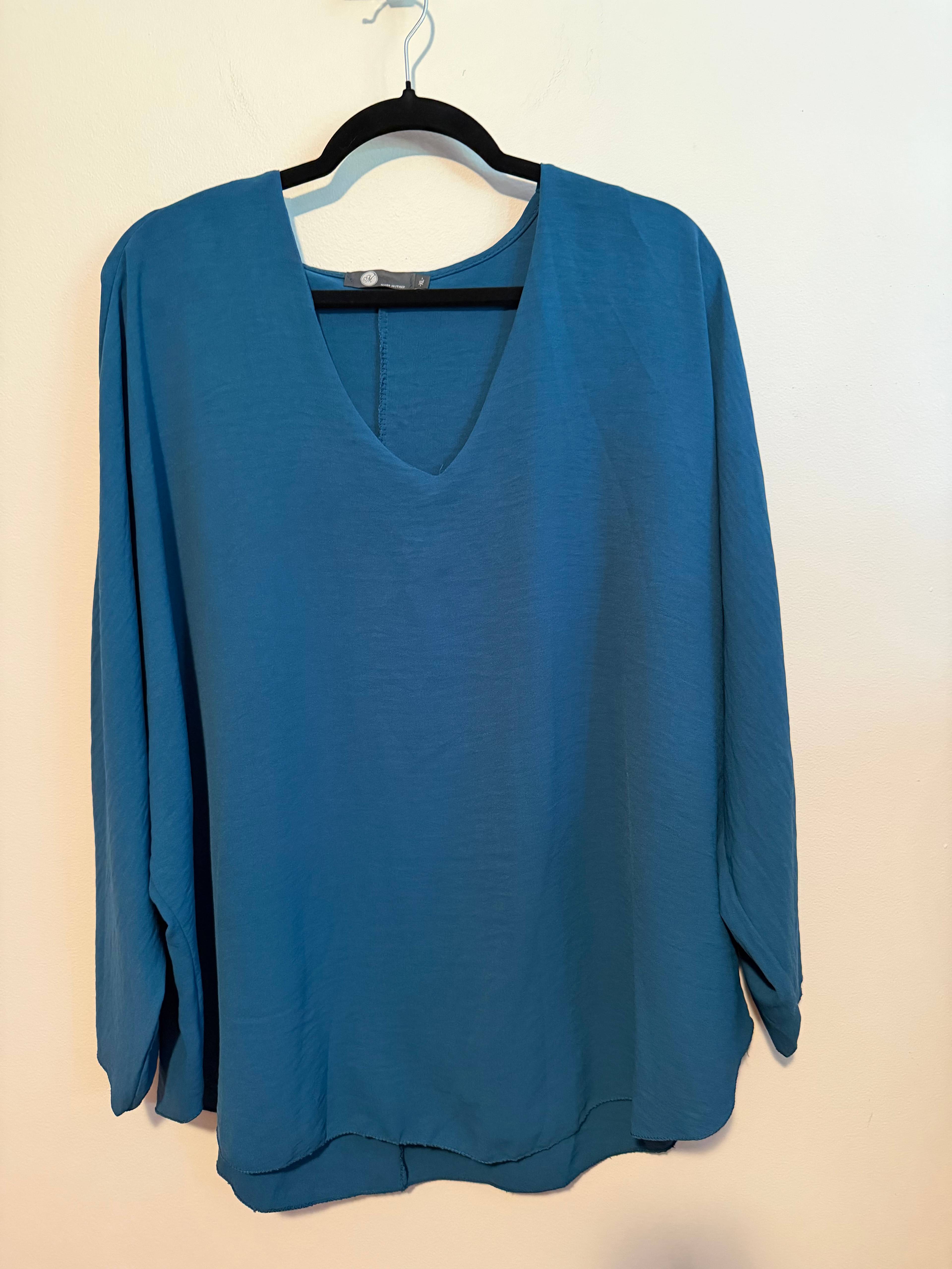 Blouse bleu M - photo originale