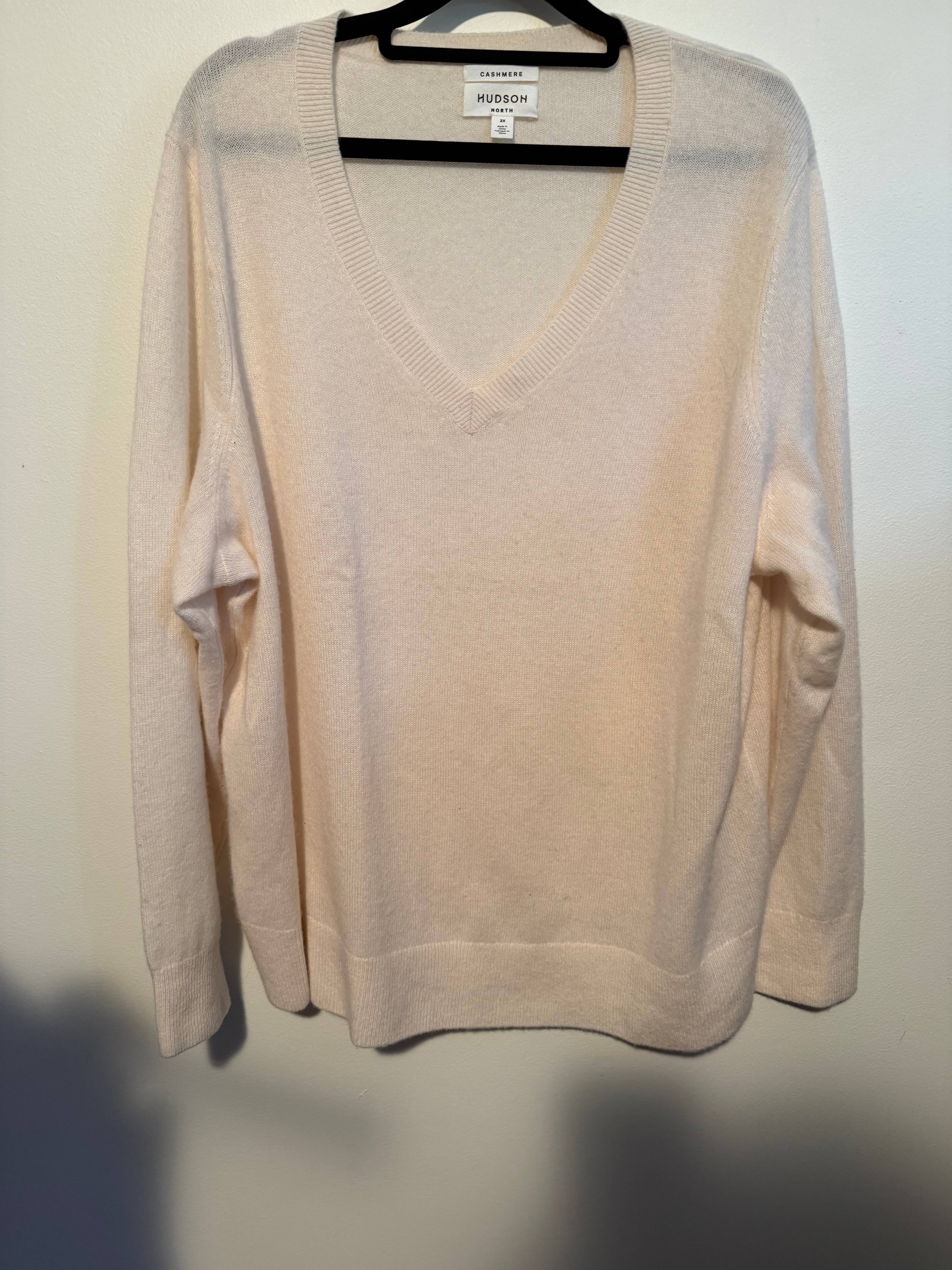 Pull en cachemire Hudson North ivoire - photo originale