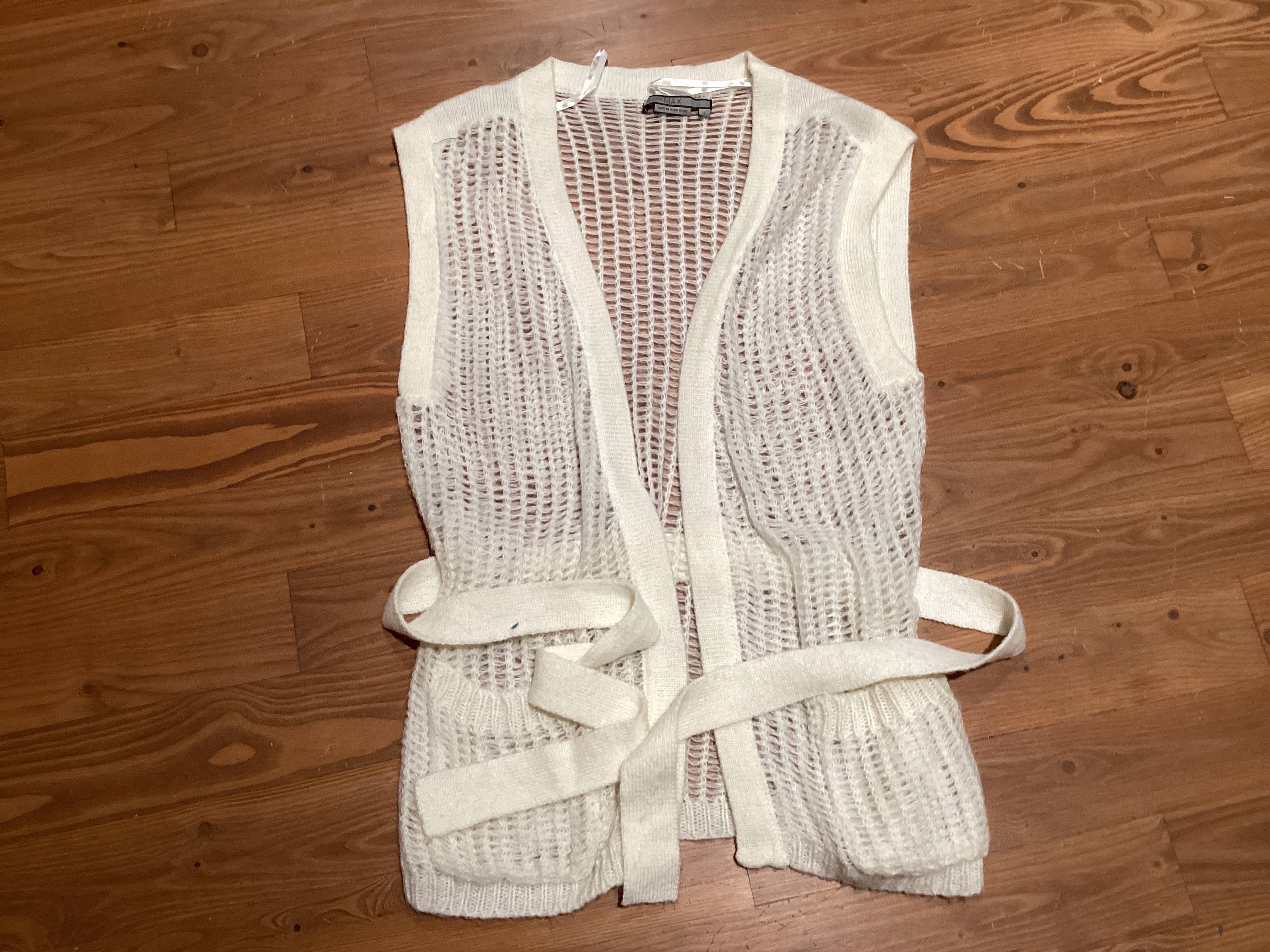 Gilet maillé TO THE MAX blanc - photo originale