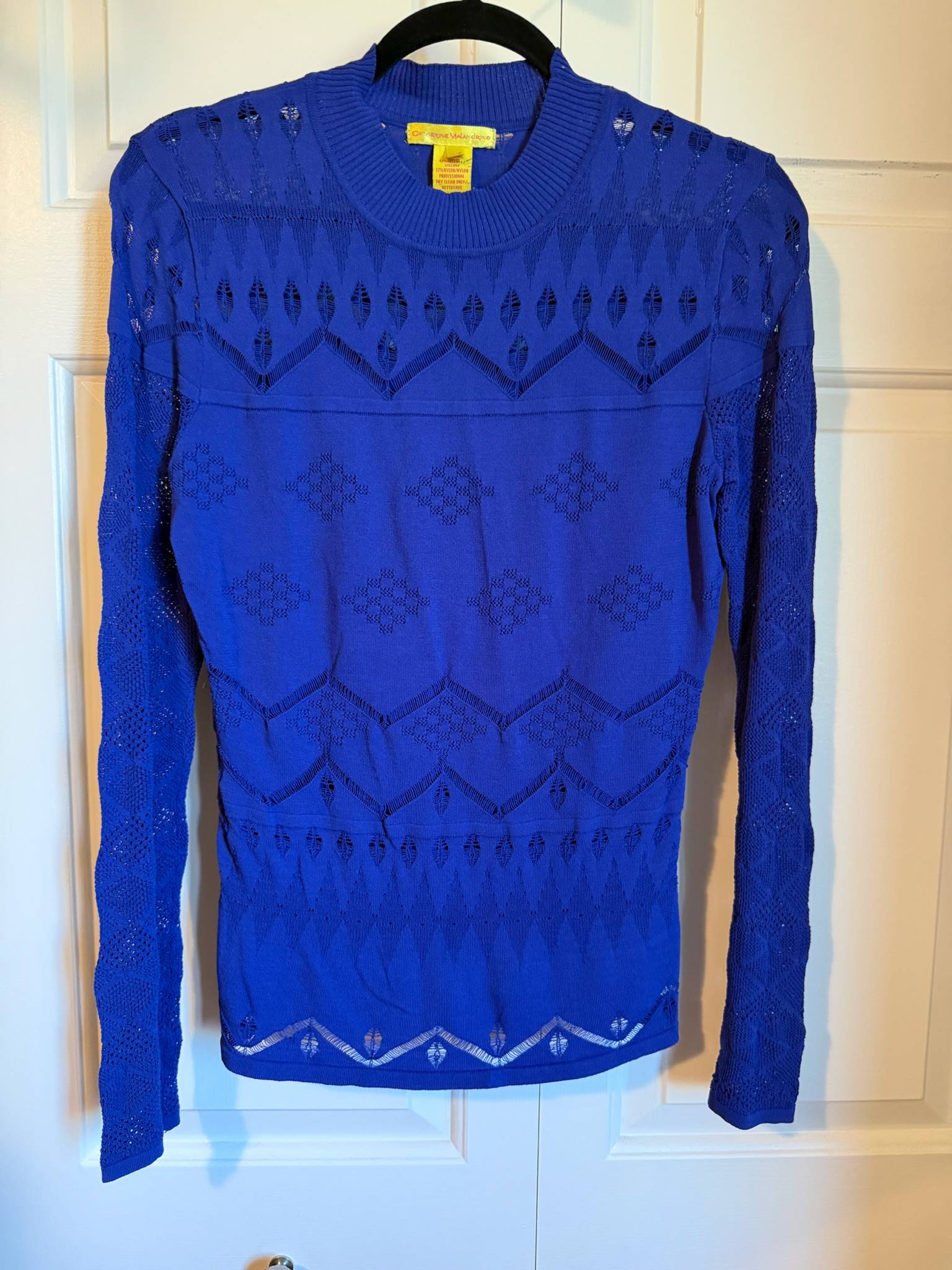 Pull ajouré Catherine Malandrino bleu - photo originale