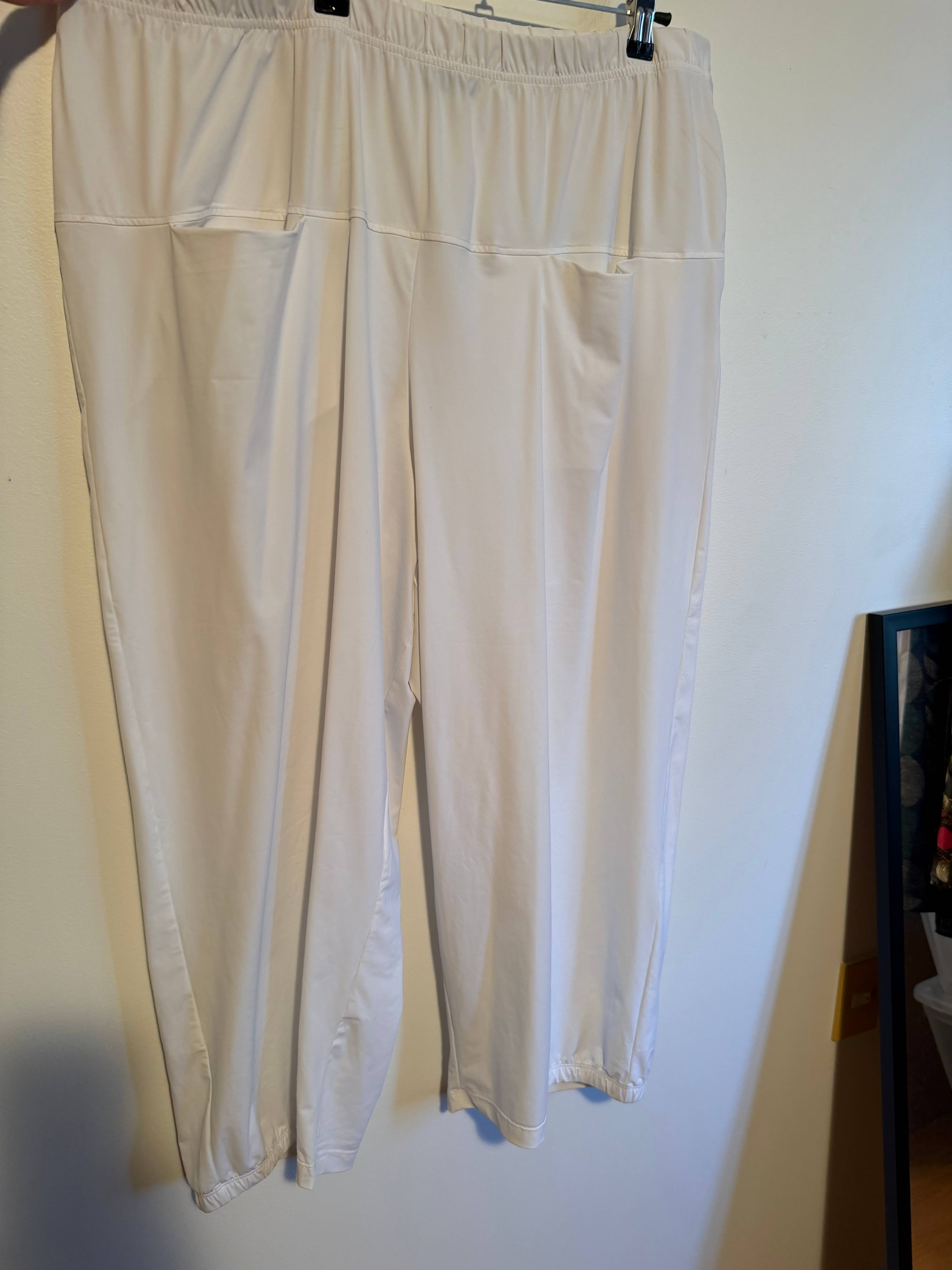 Pantalon fluide Oze blanc - photo originale