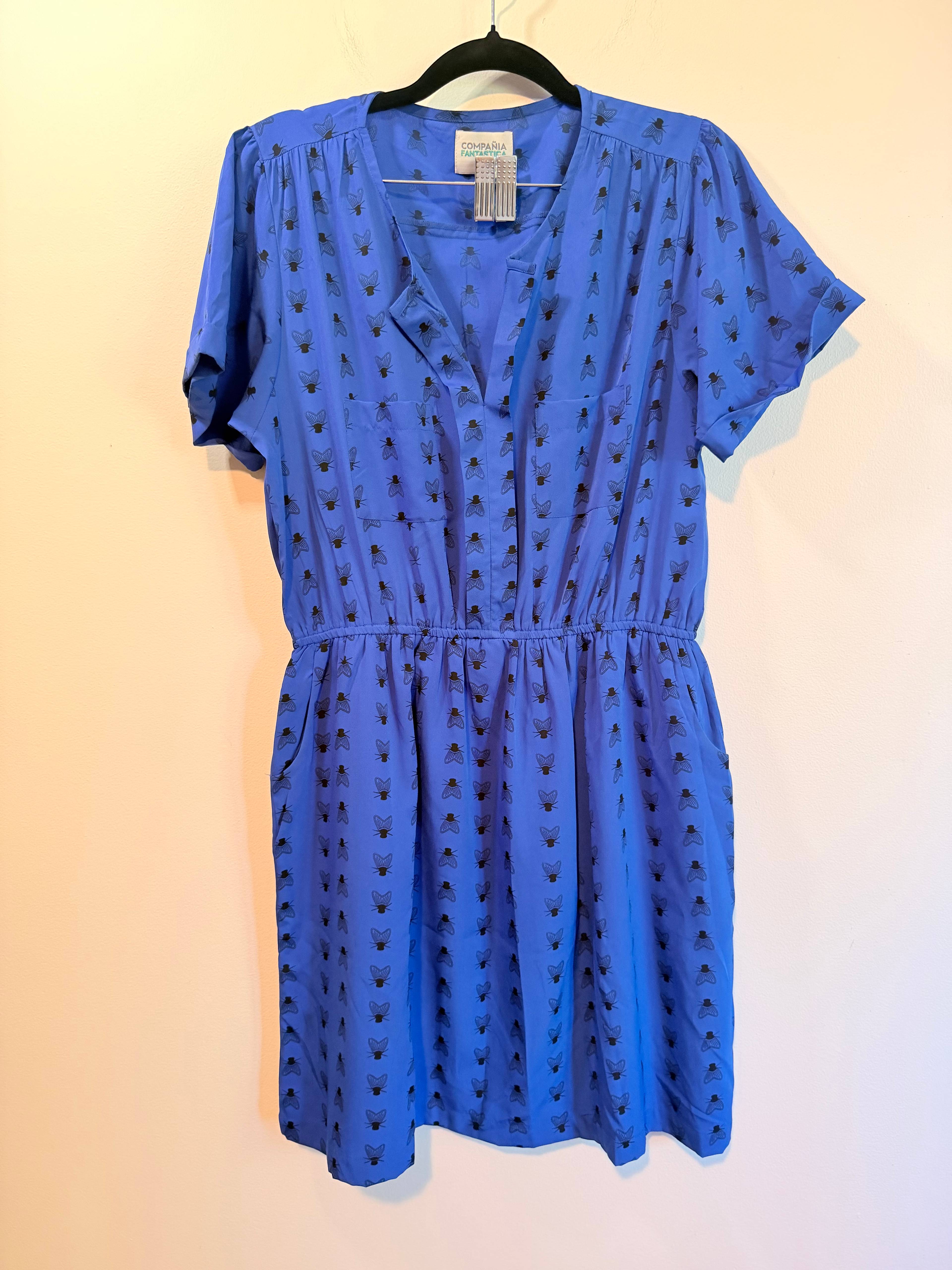 Robe bleue motif Compania Fantastica - photo originale
