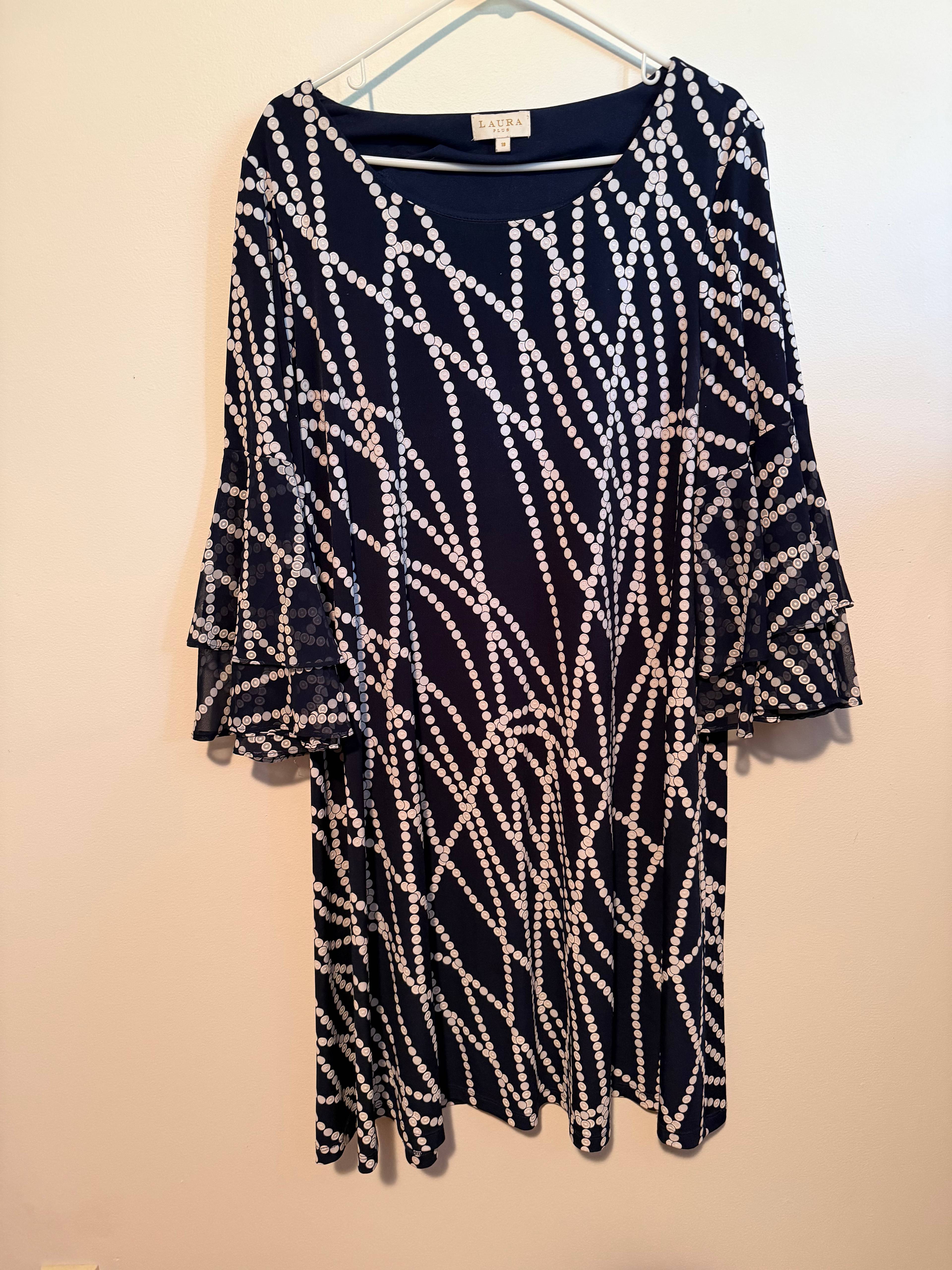 Robe Laura à motif marine - photo originale