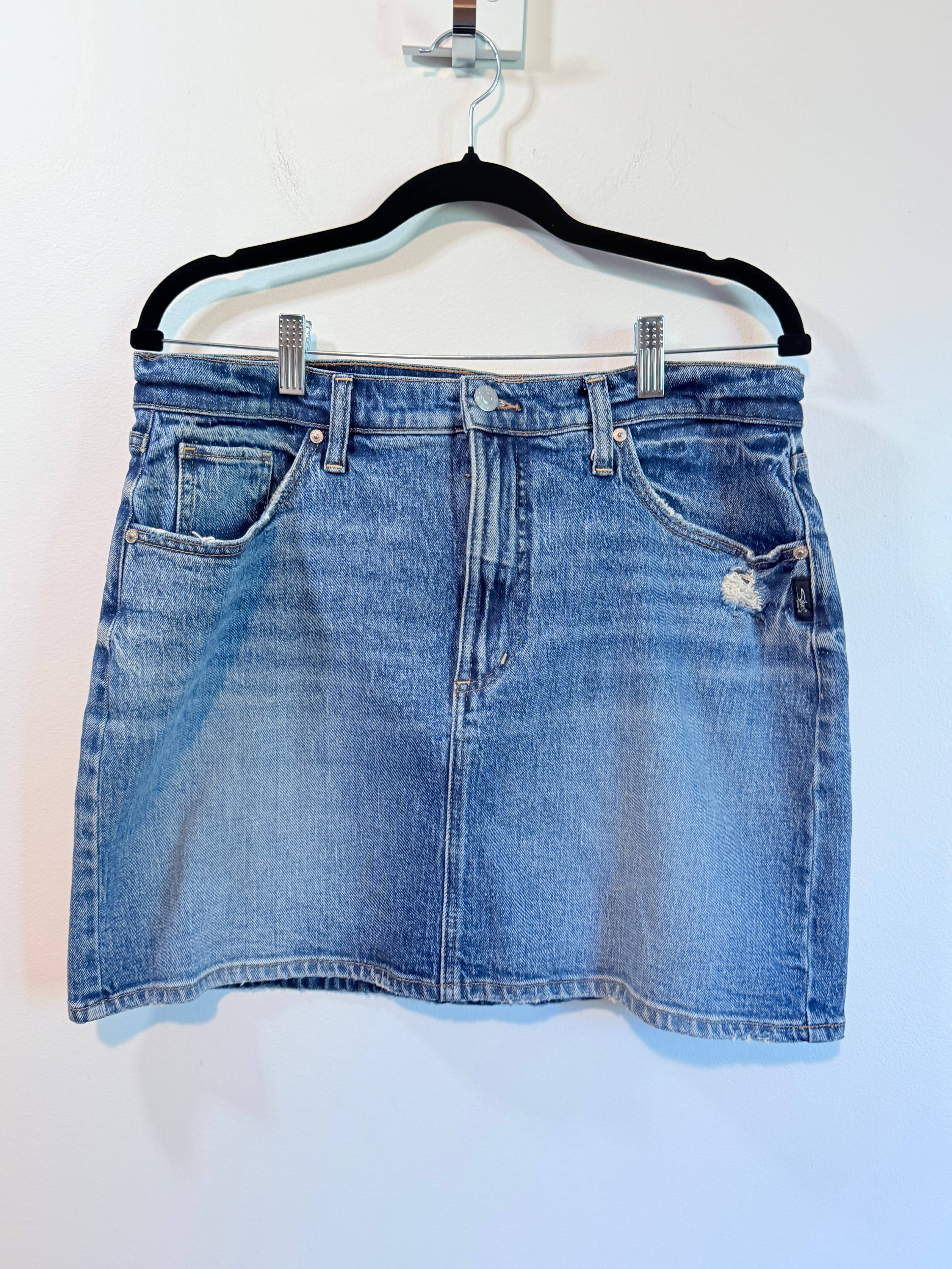 Jupe en denim Silver Jeans Co. bleue - photo originale