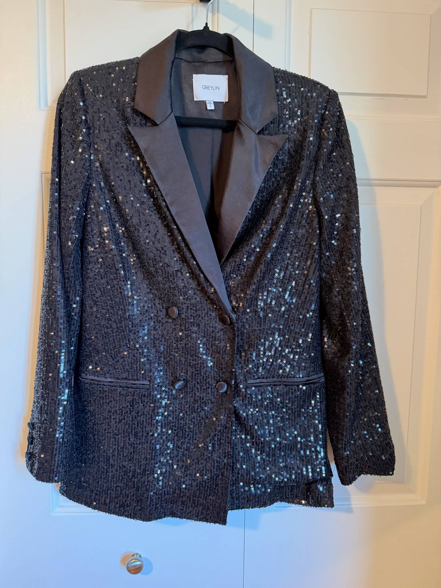 Blazer à sequins Greylin noir - photo originale