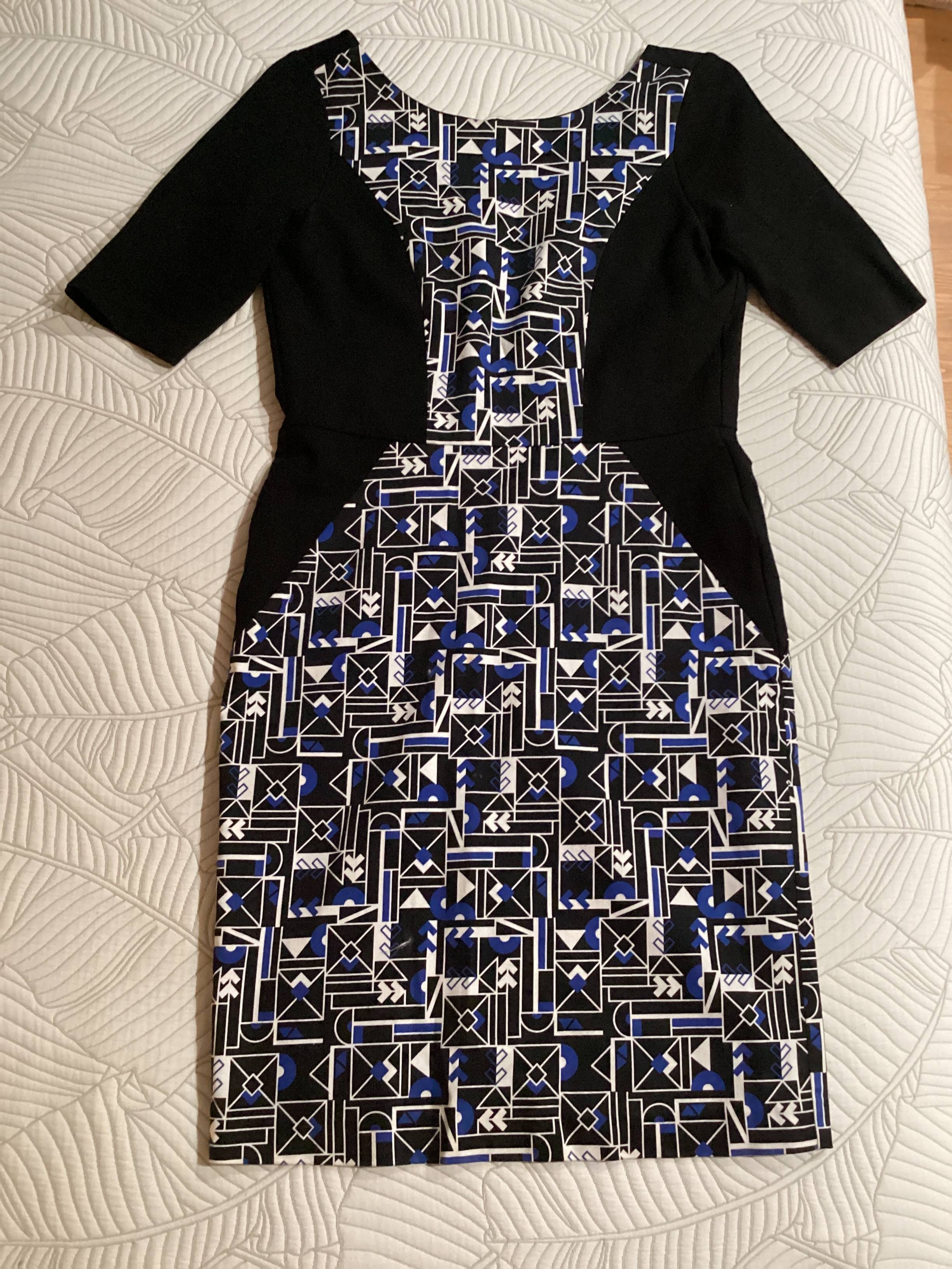 Robe graphique Tristan noire - photo originale