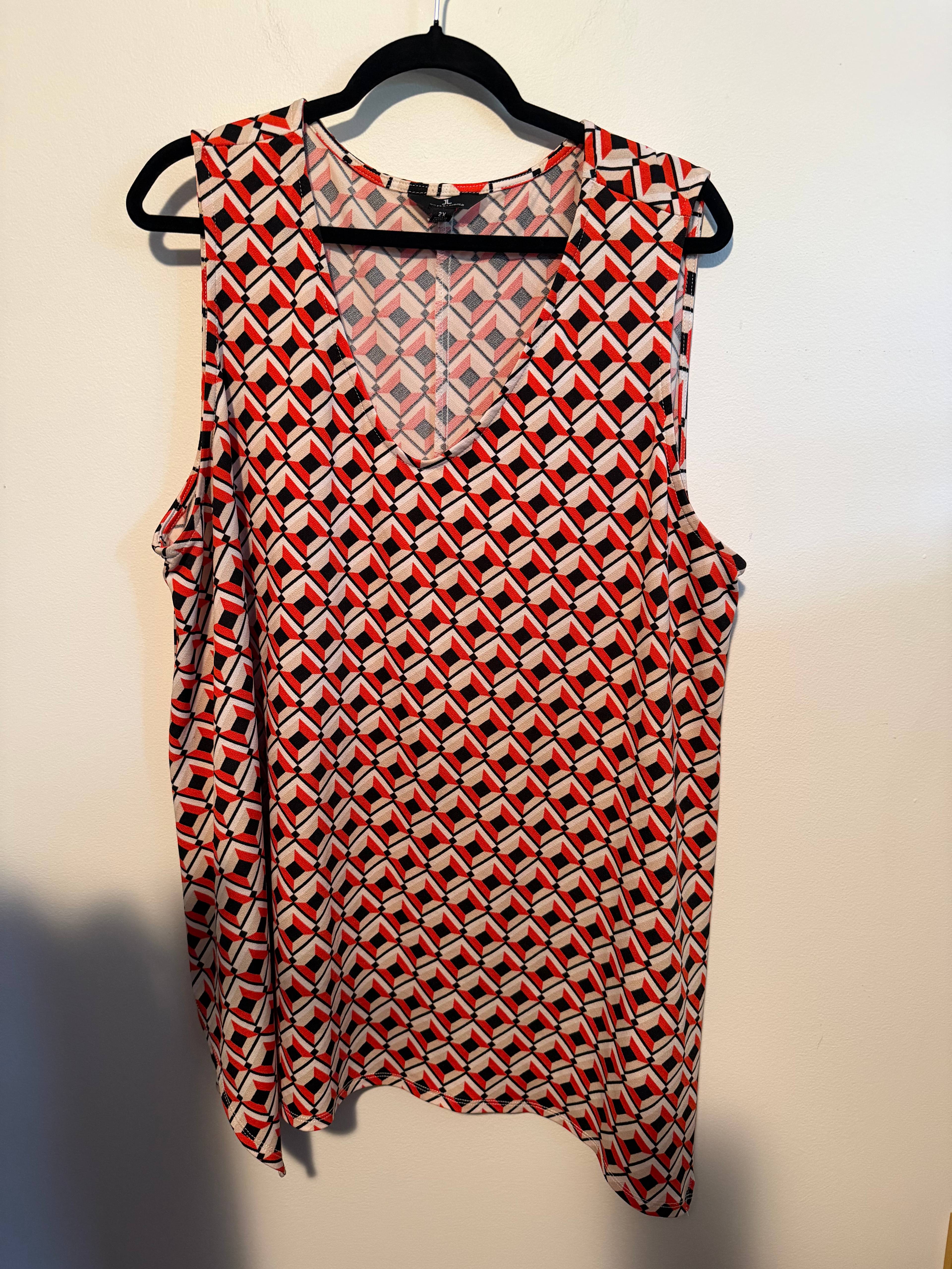 Blouse sans manches Jules & Leopold à motifs - photo originale