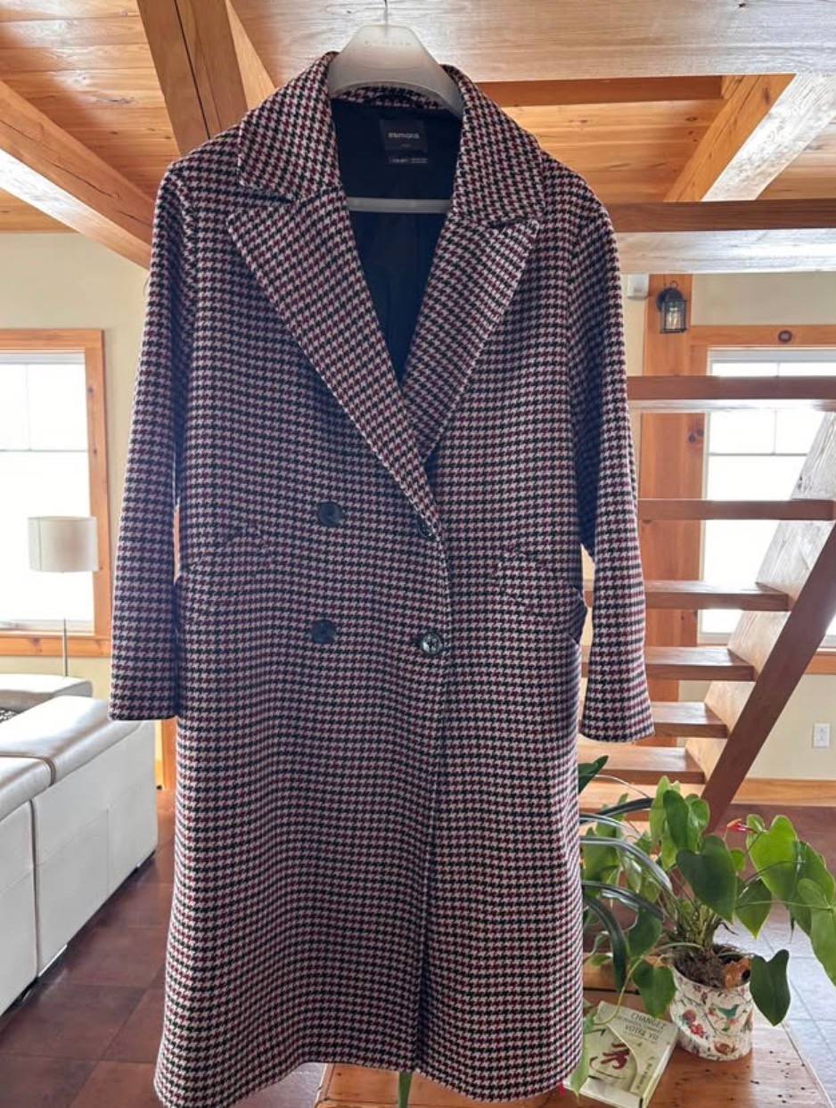 Manteau pied-de-poule Simons - photo originale
