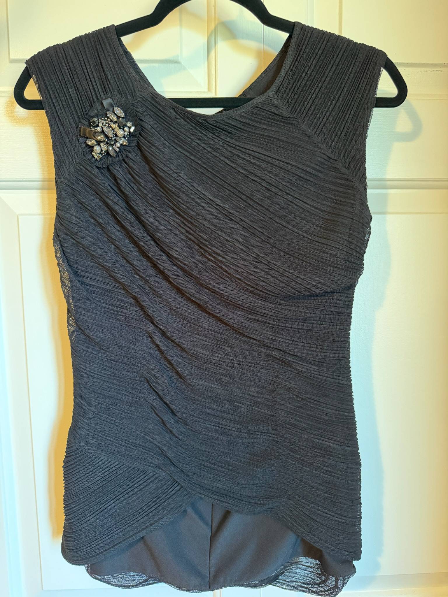 Haut drapé BCBGMAXAZRIA noir - photo originale
