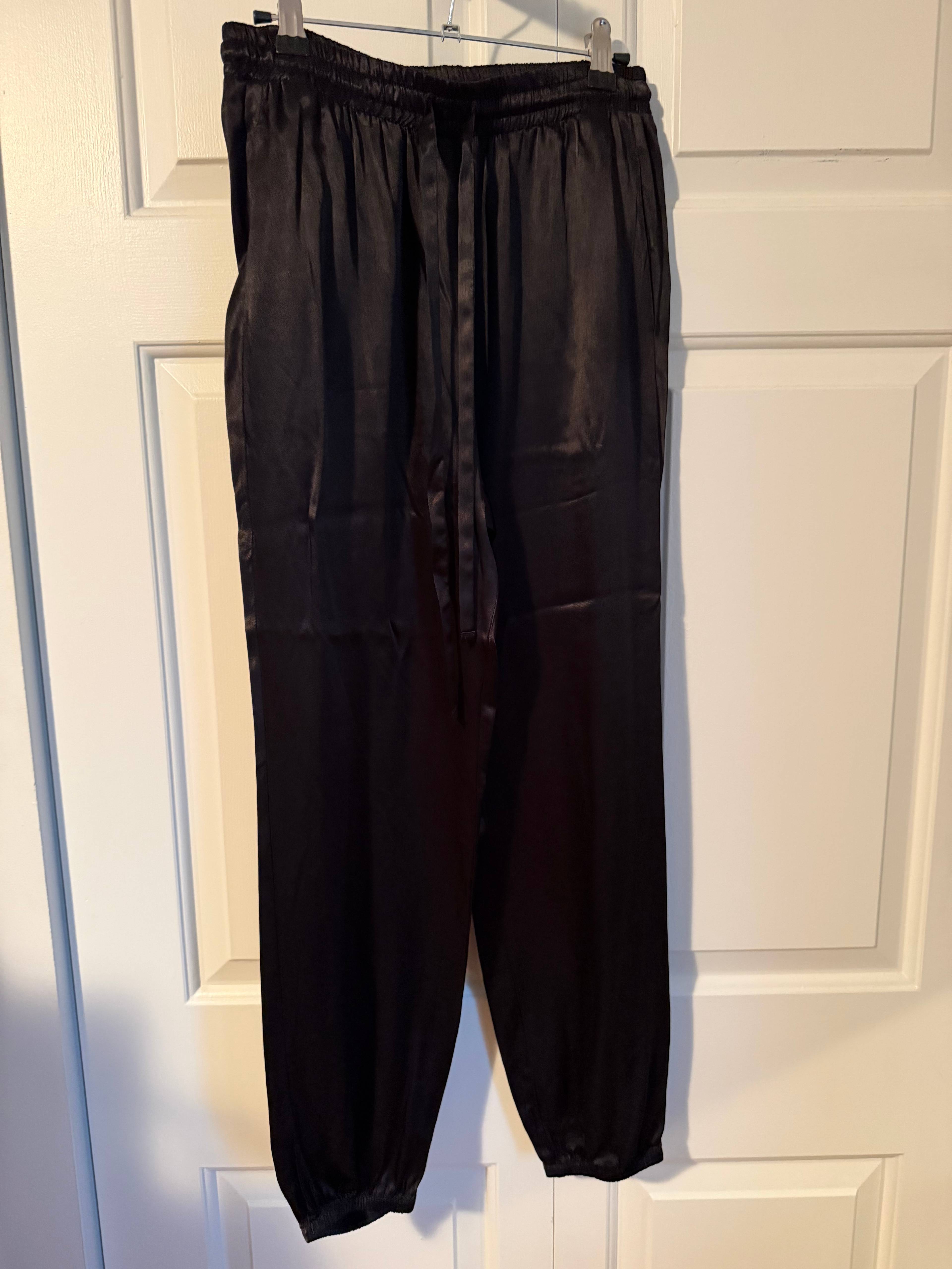 Pantalon ample noir en rayonne Nation LTD - photo originale