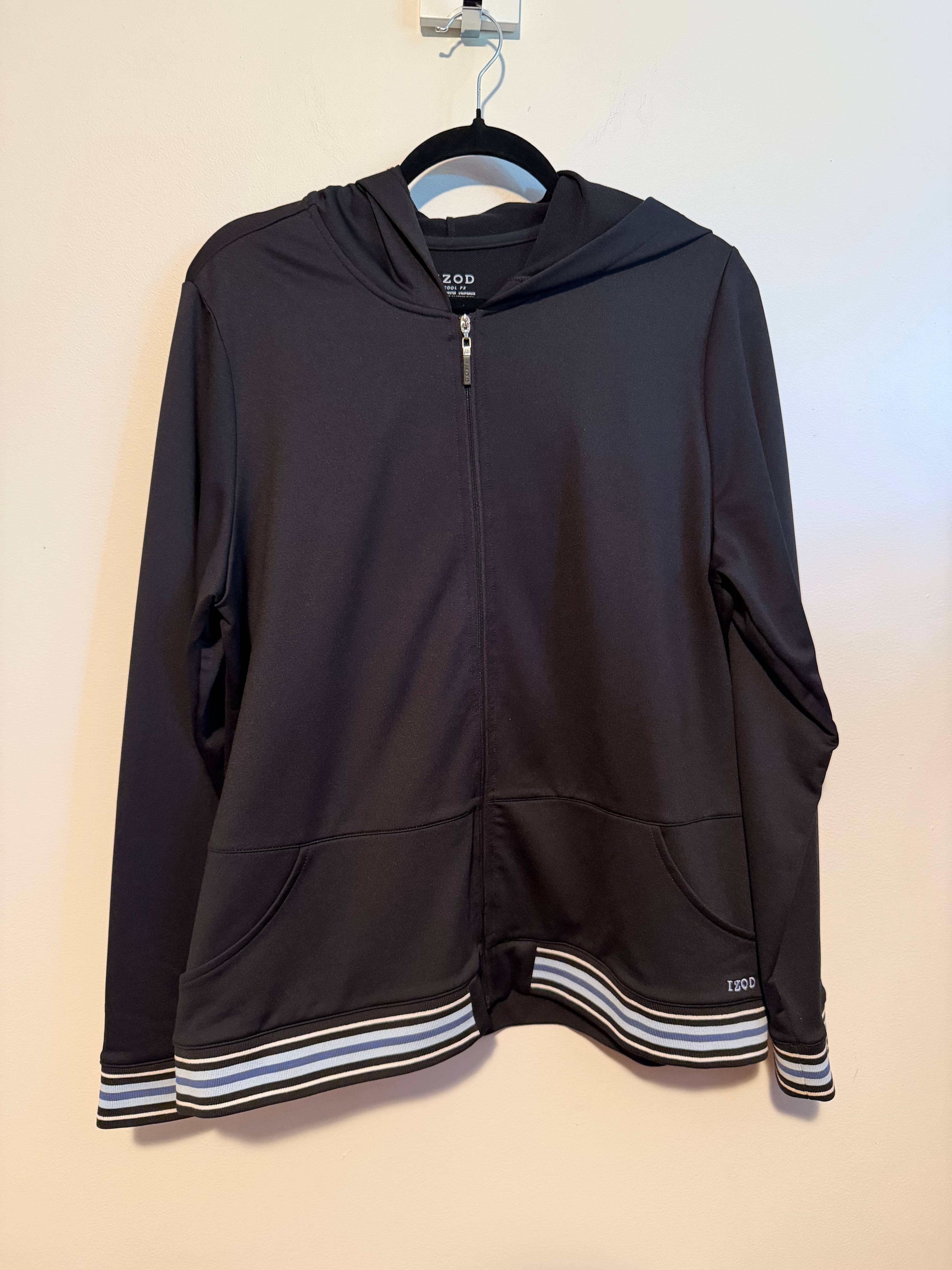 Veste à capuche IZOD noire - photo originale