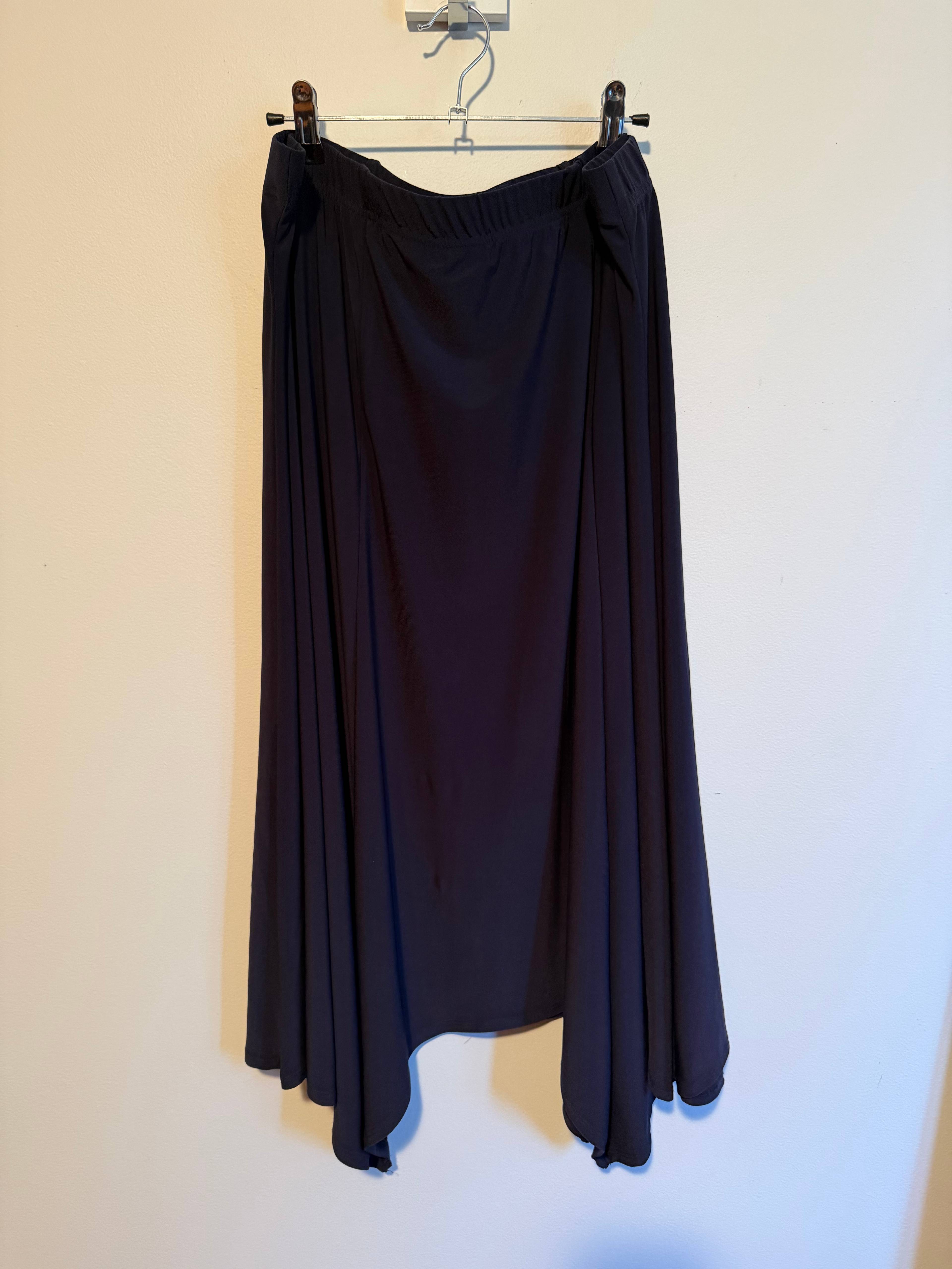 Jupe fluide Claire France bleu - photo originale