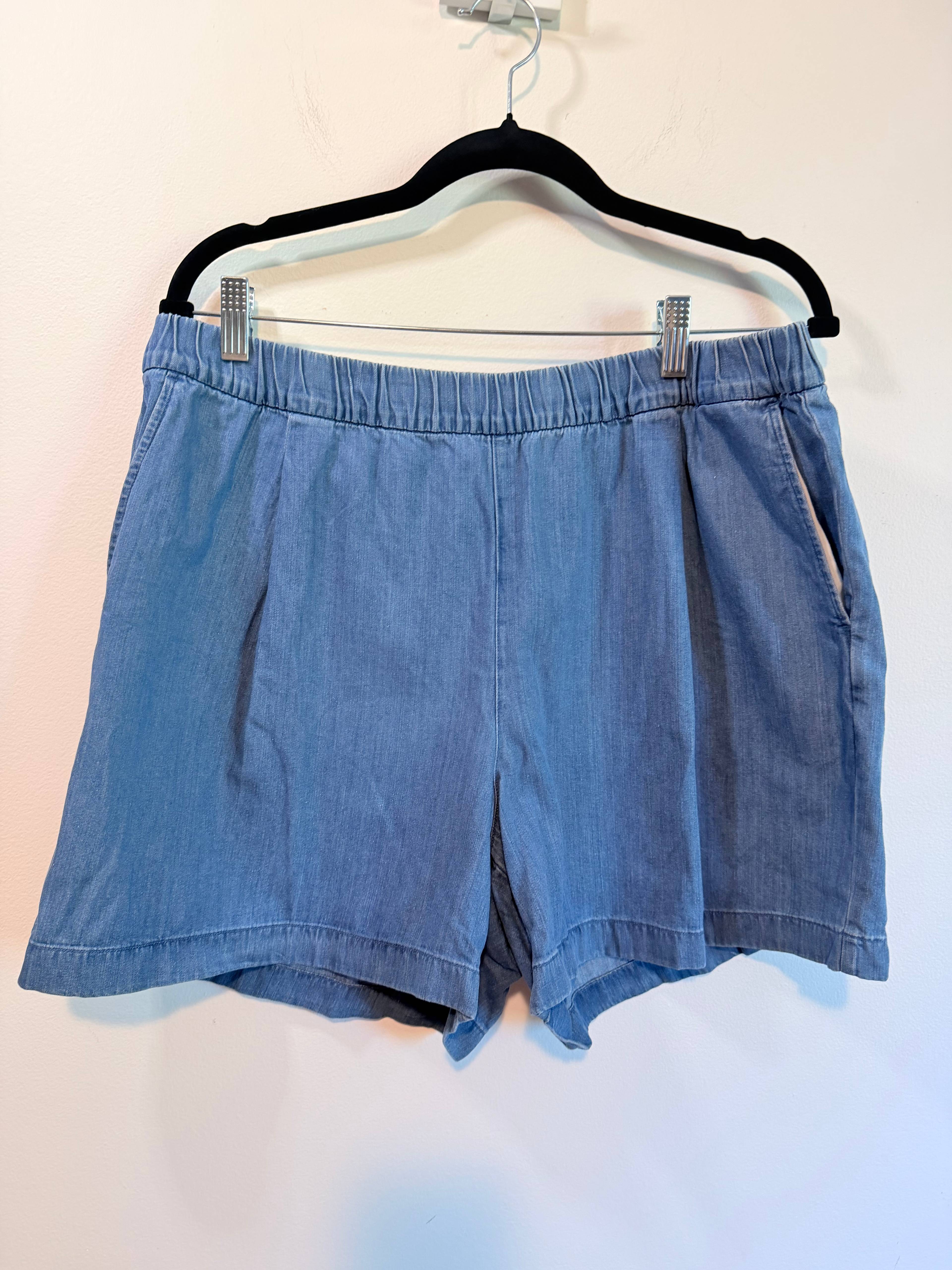 Short en coton Uniqlo bleu - photo originale