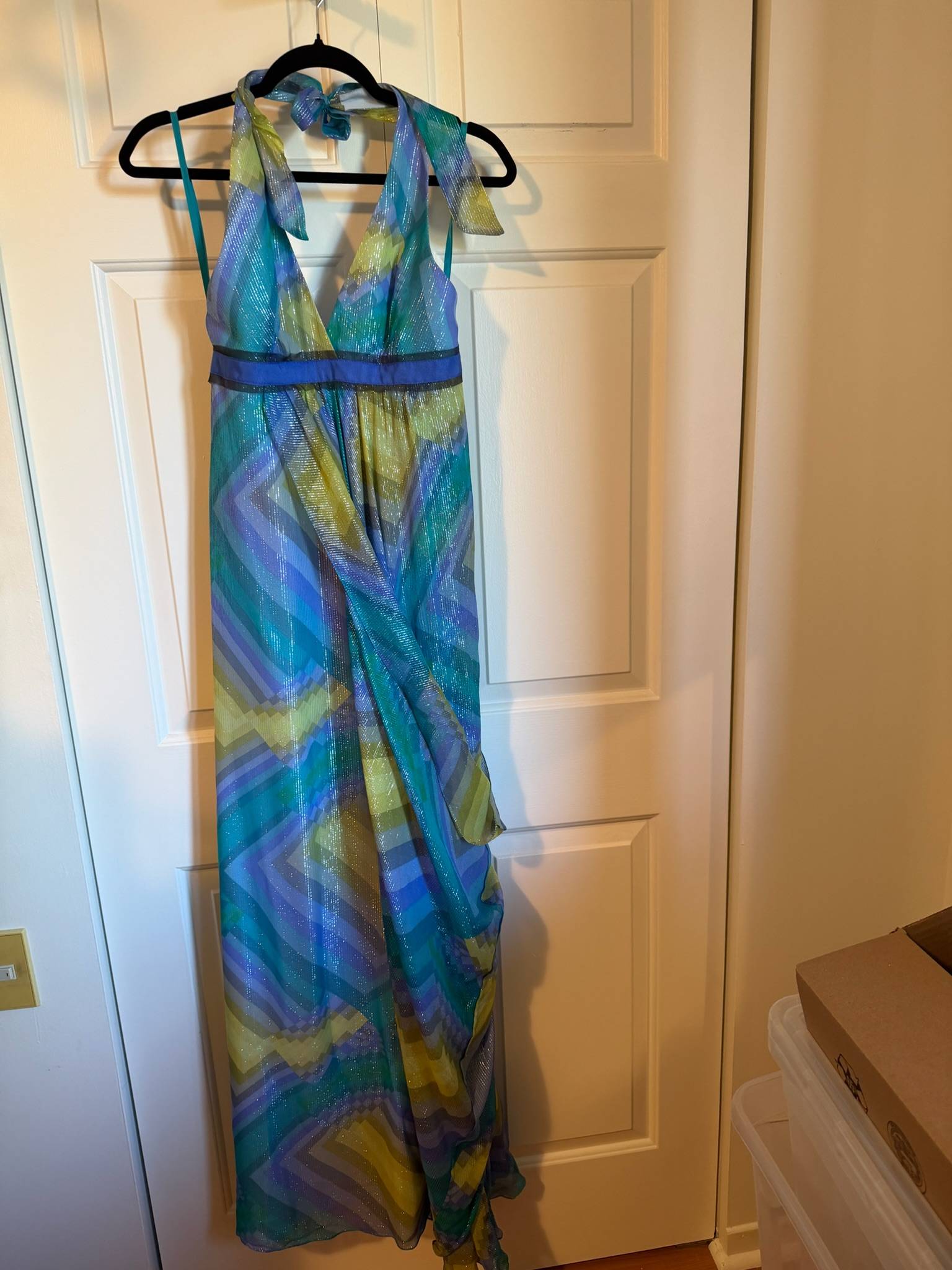 Robe longue BCBGMAXAZRIA multicolore - photo originale