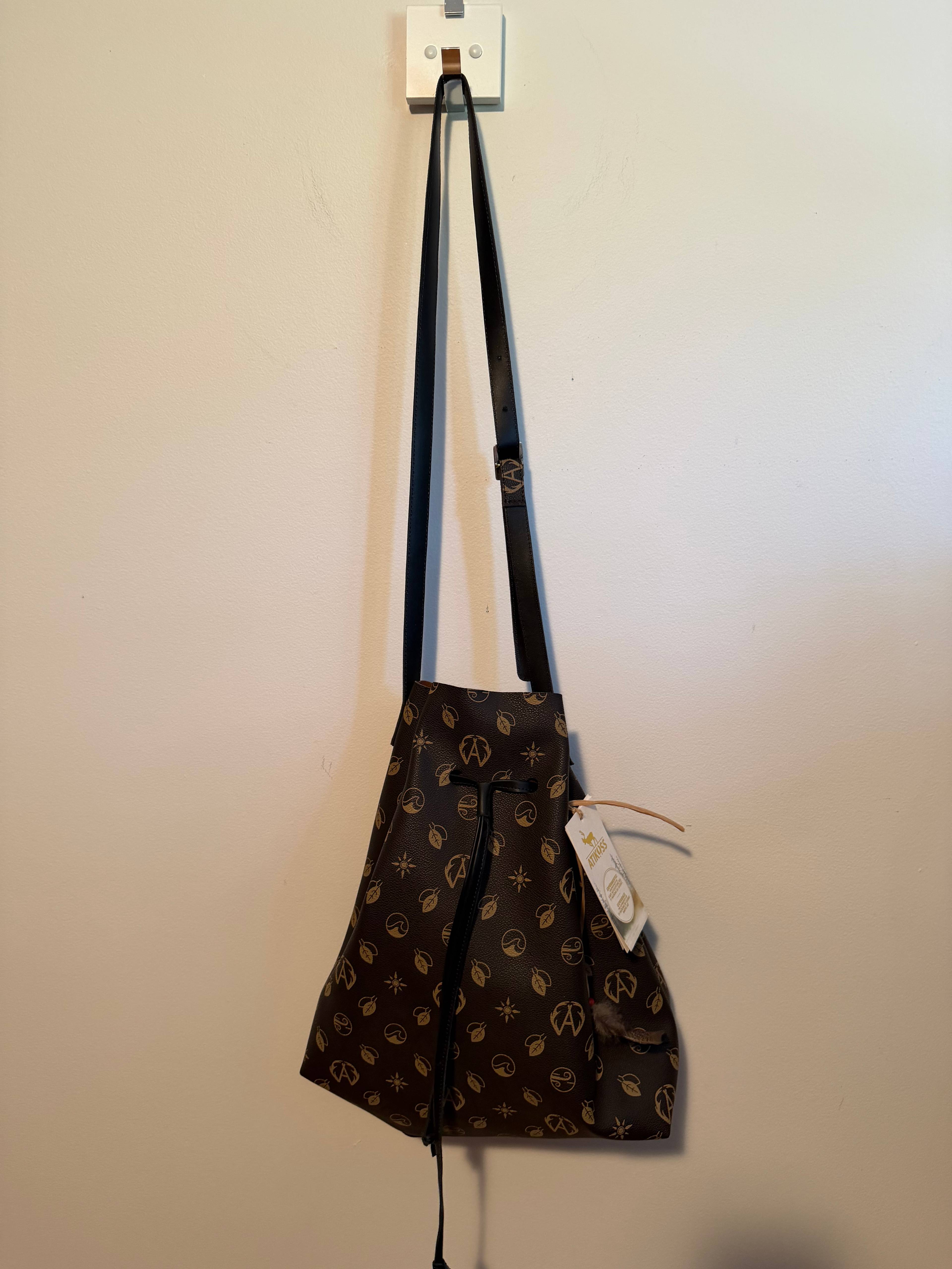 Sac seau Atikoss marron à motifs - photo originale