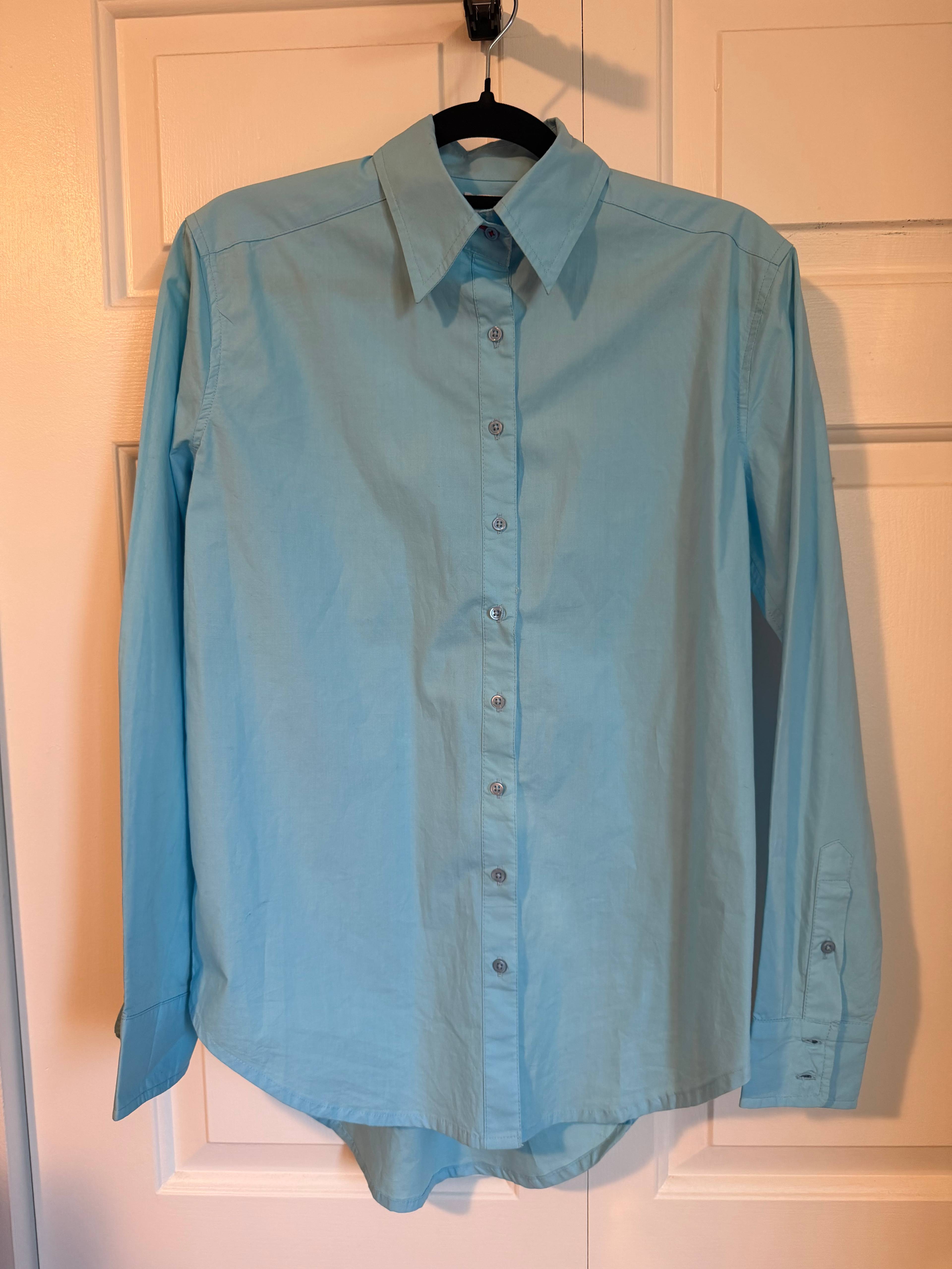 Chemise bleu Moment. - photo originale
