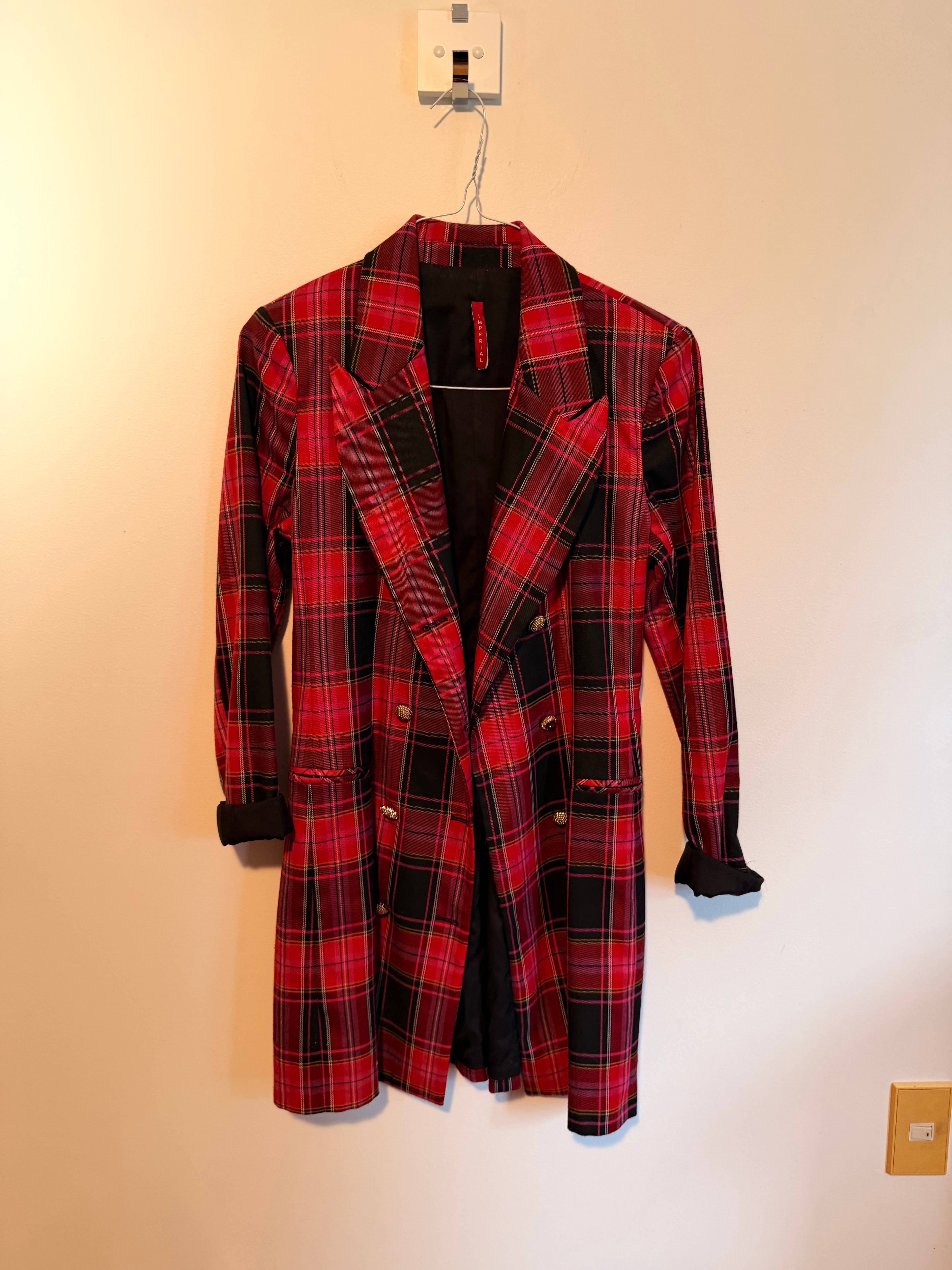 Blazer écossais IMPERIAL rouge et noir - photo originale