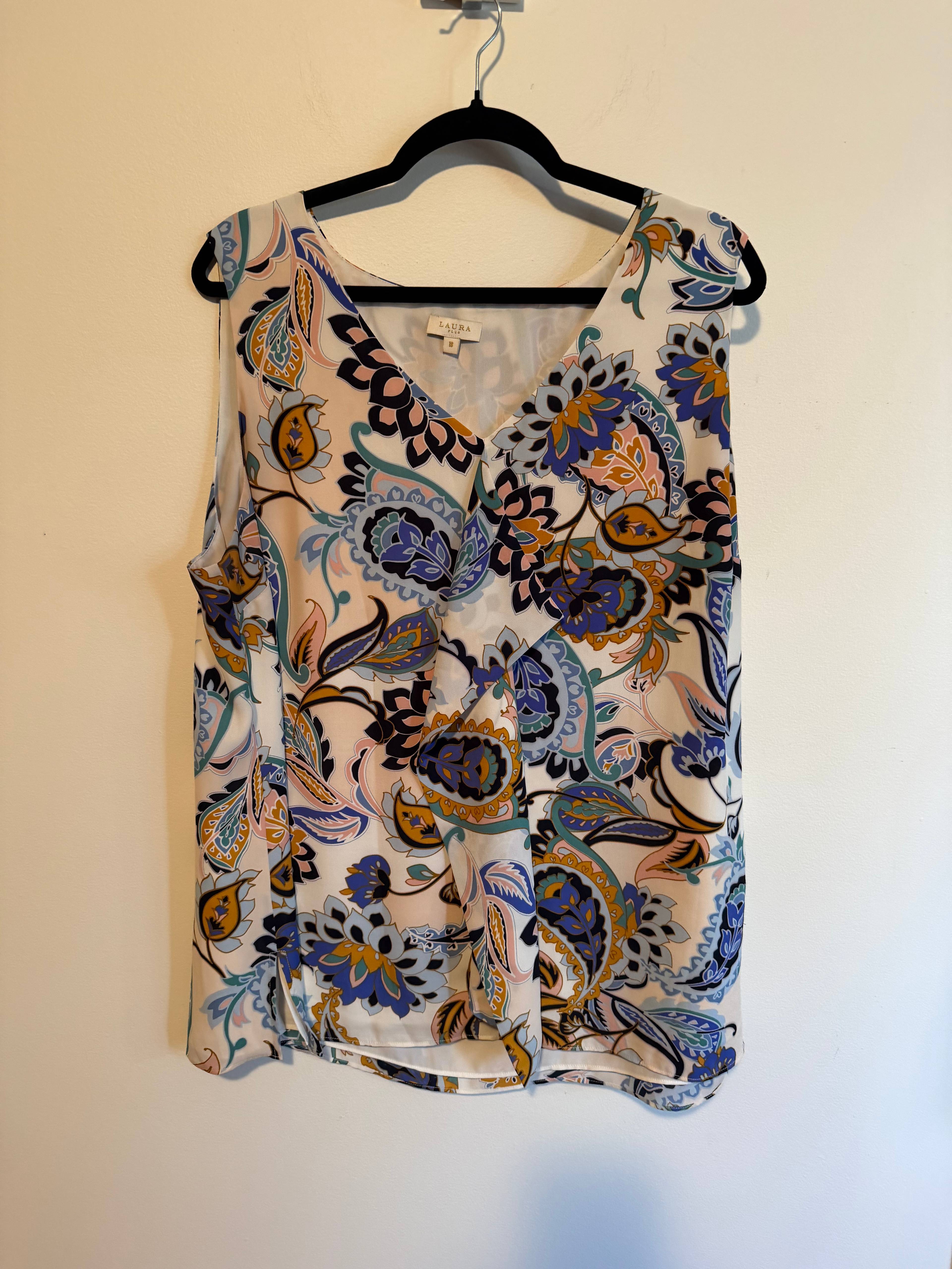 Blouse sans manches Laura imprimé floral - photo originale