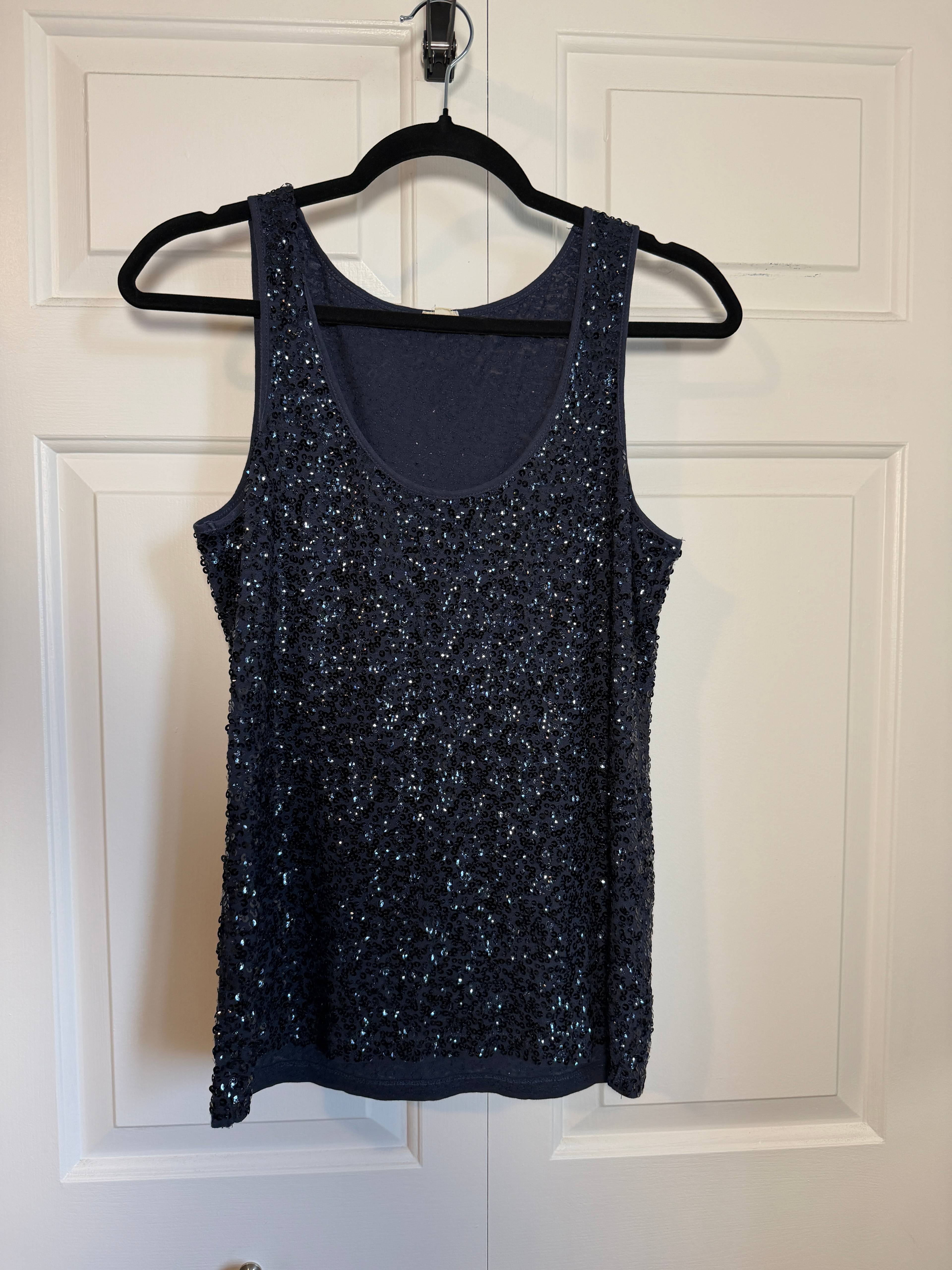 Débardeur à sequins J.CREW marine - photo originale