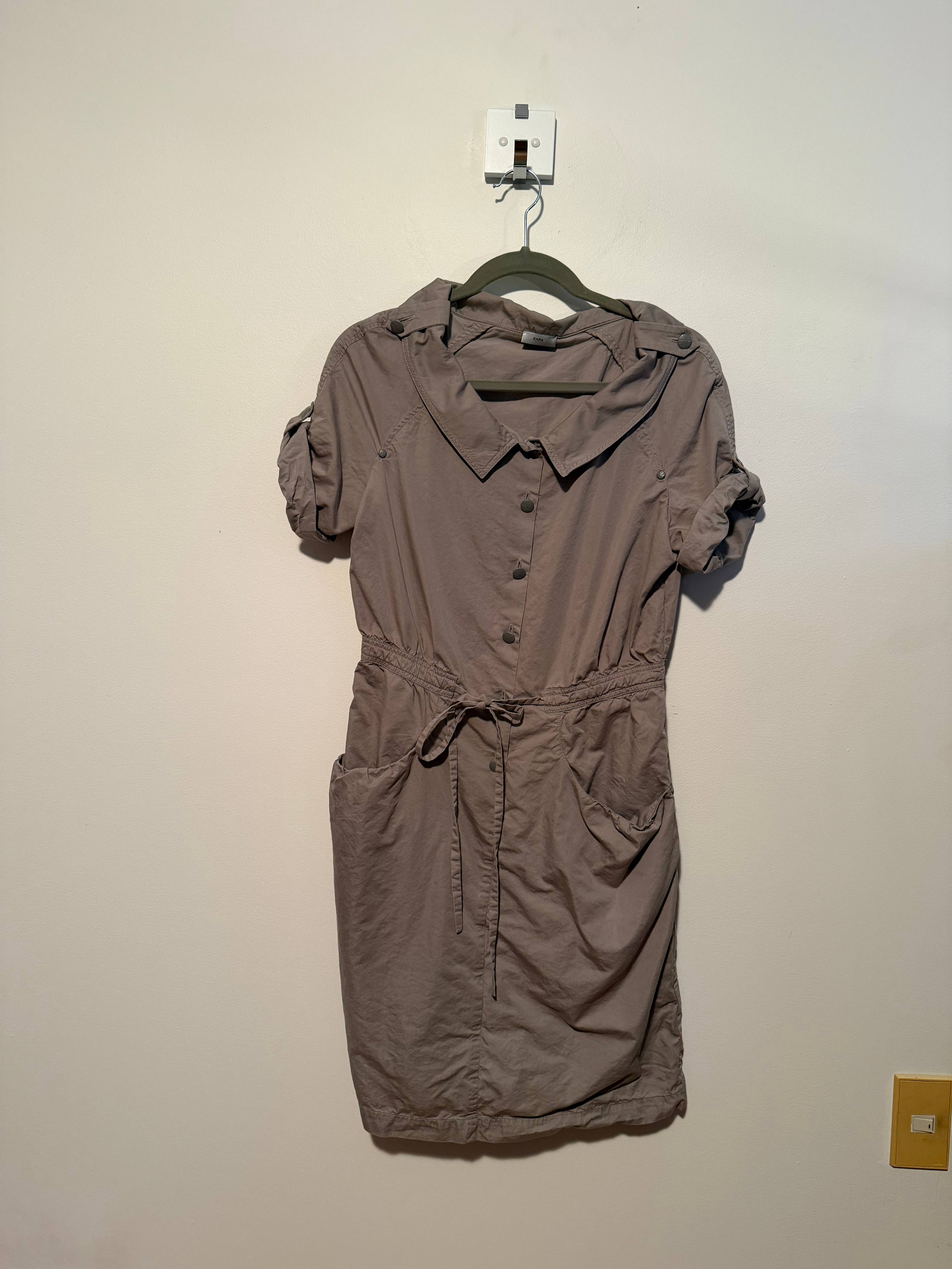 Robe Zapa beige avec cordon - photo originale