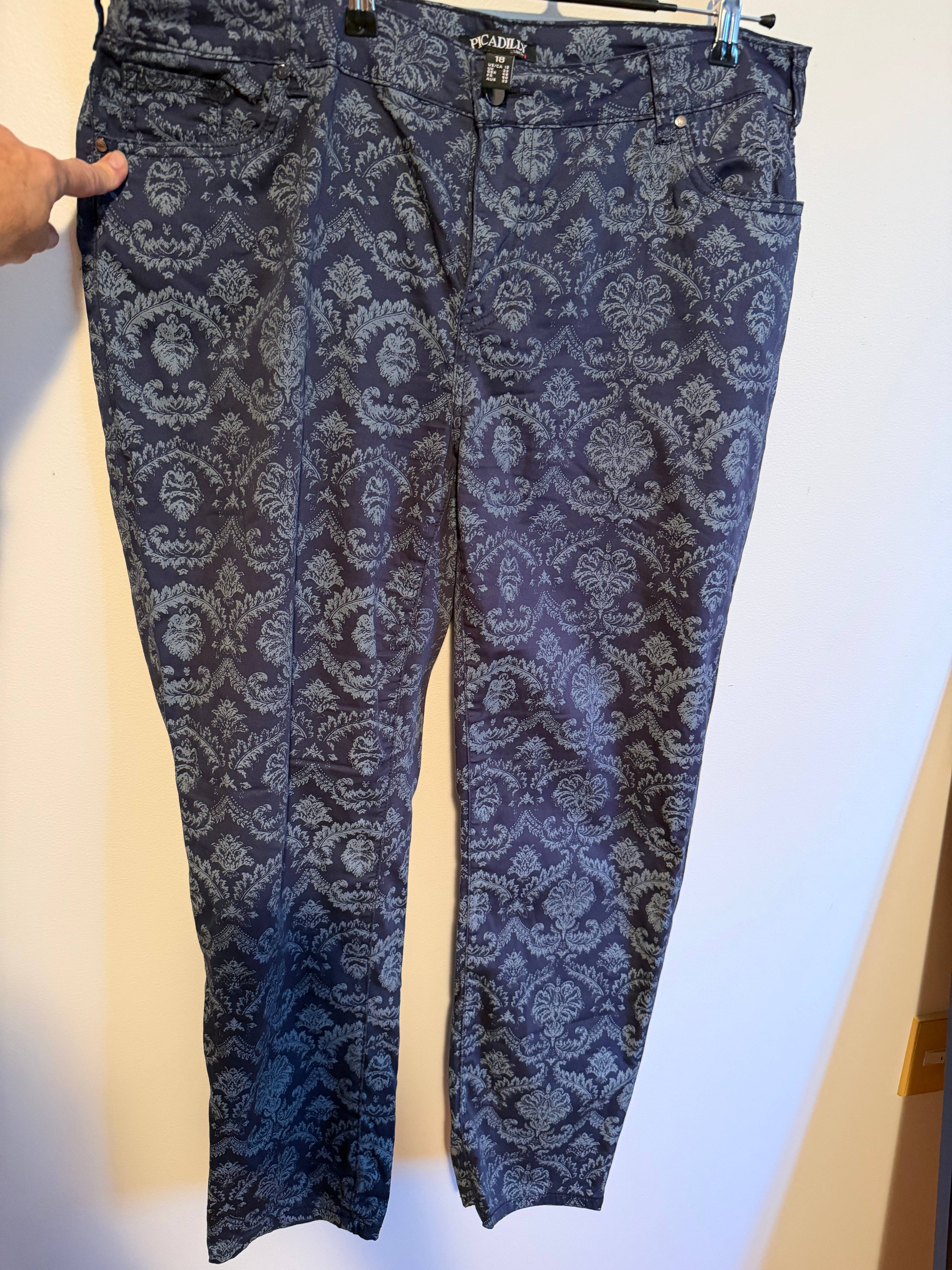 Pantalon imprimé Picadilly bleu - photo originale