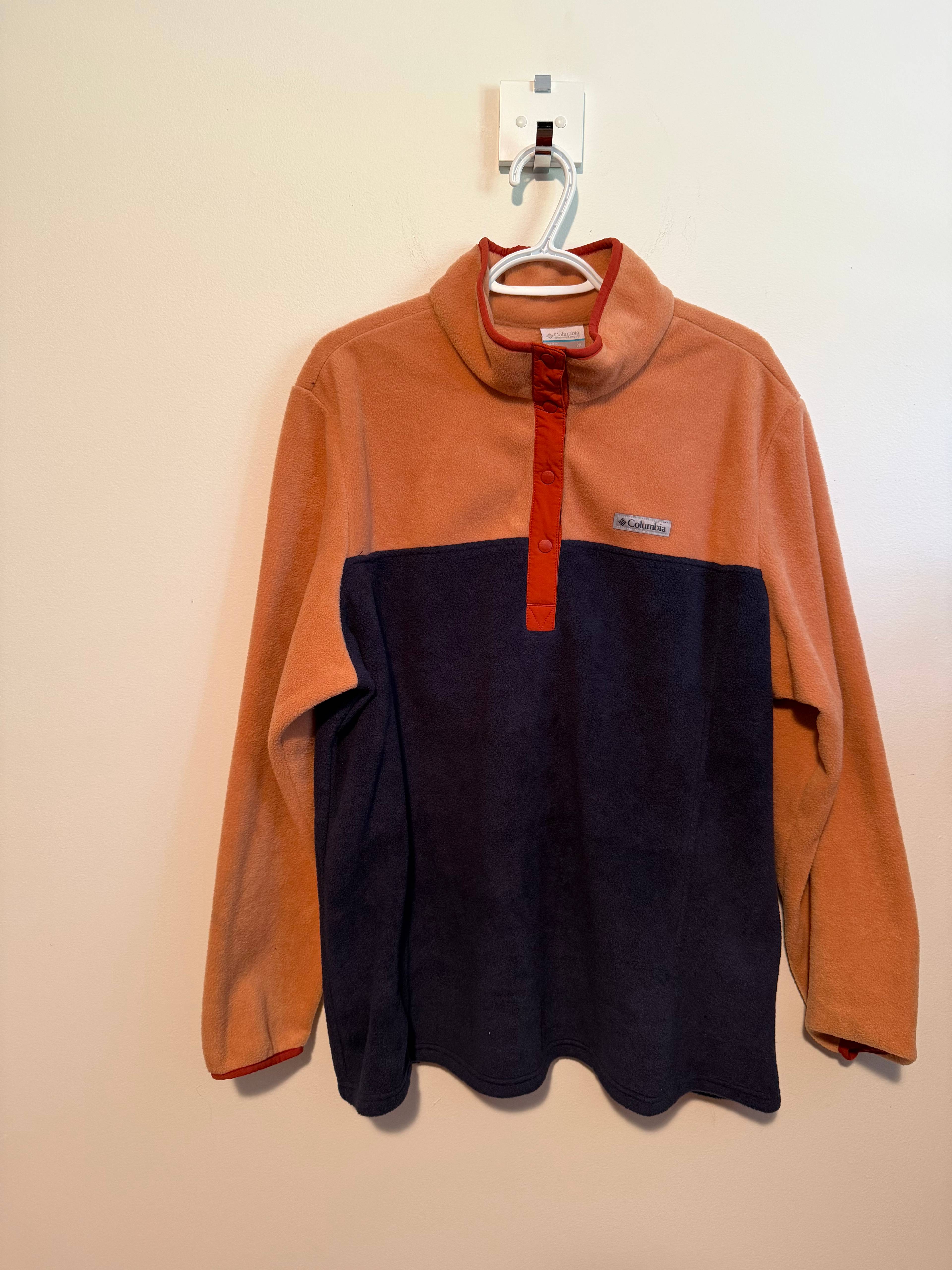 Polaire Columbia orange et marine - photo originale