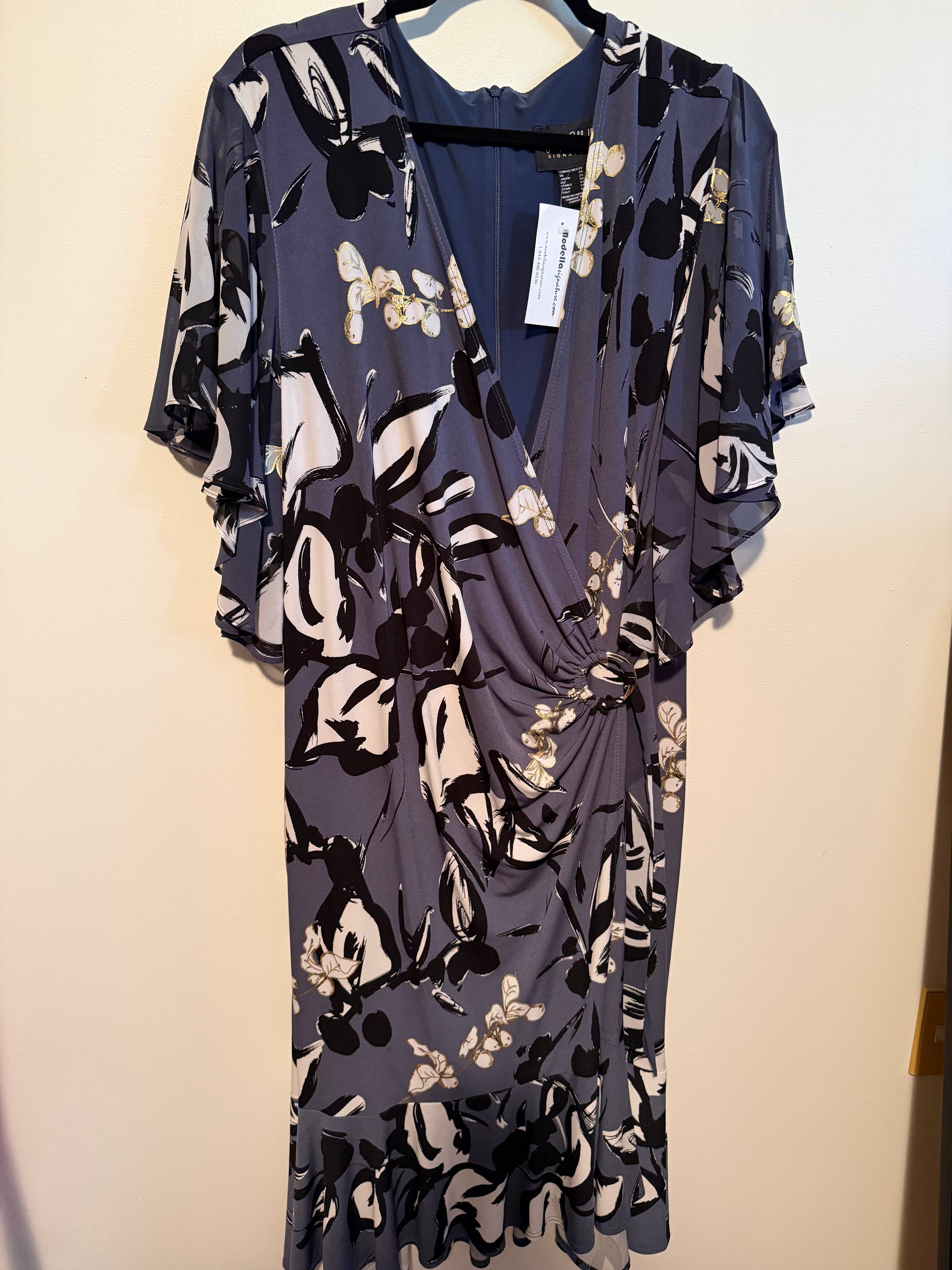 Robe imprimée Joseph Ribkoff bleu - photo originale