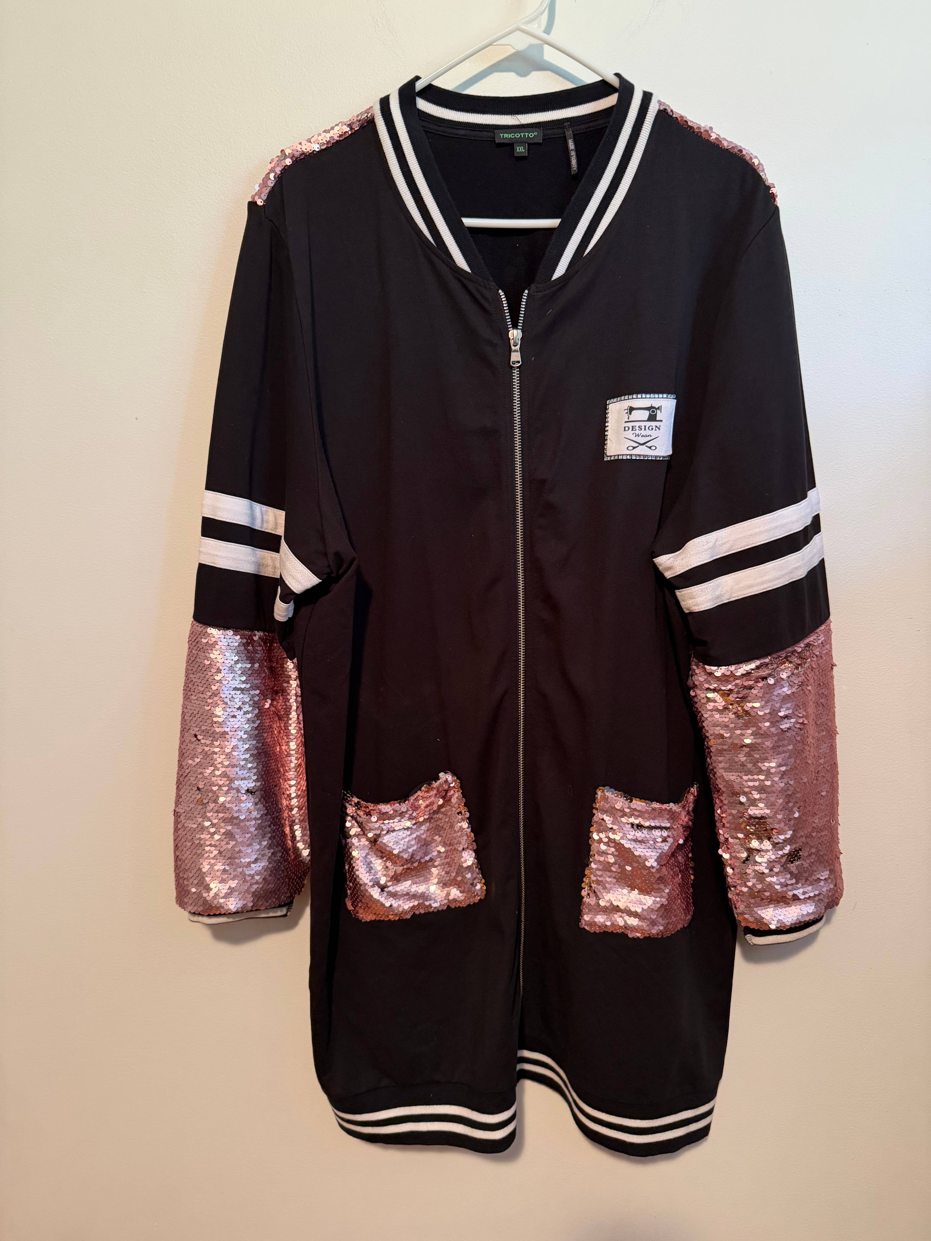 Blouson à sequins TRICOTTO noir - photo originale