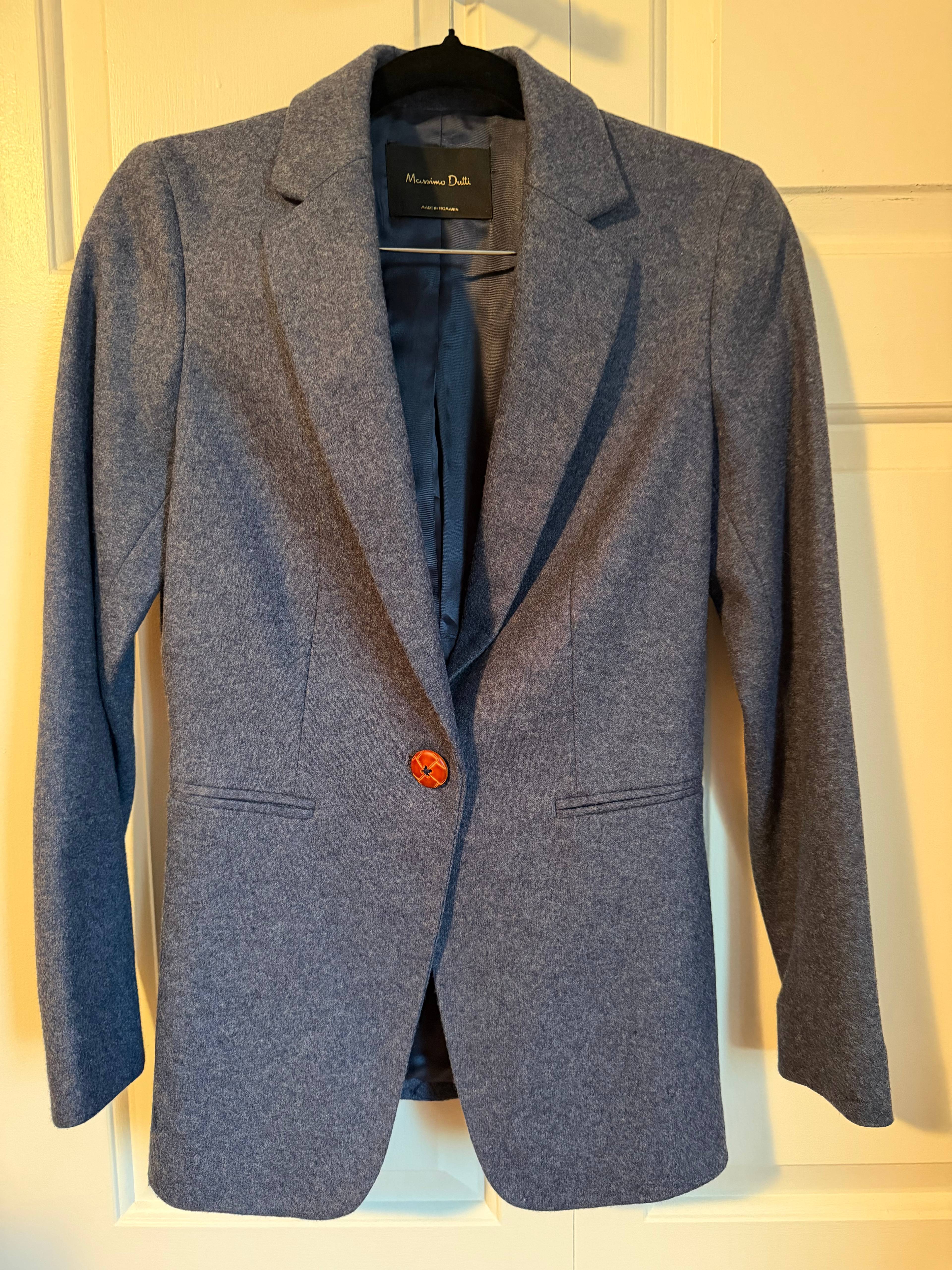 Blazer Massimo Dutti bleu - photo originale