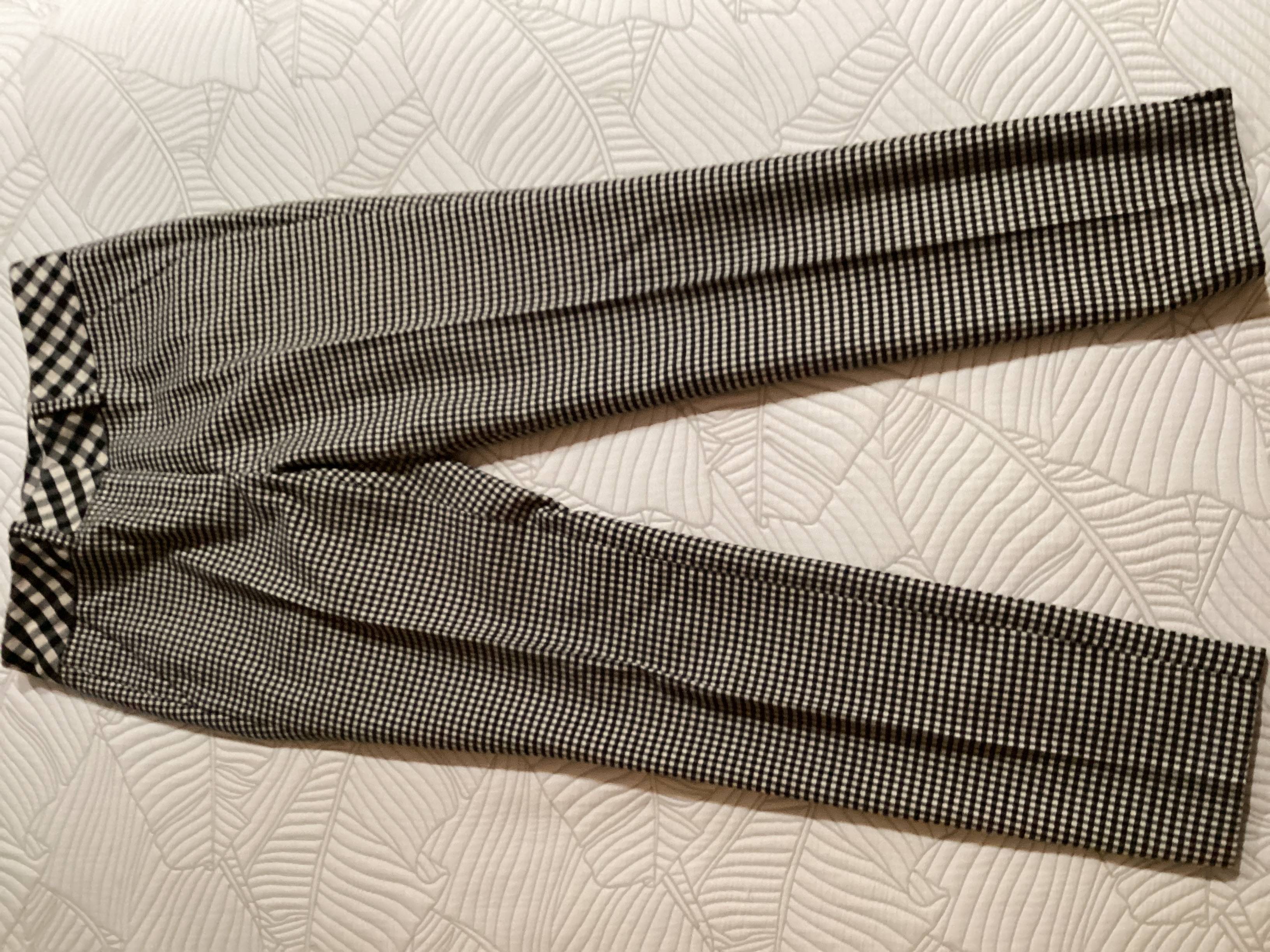 Pantalon à carreaux Tristan noir et blanc - photo originale