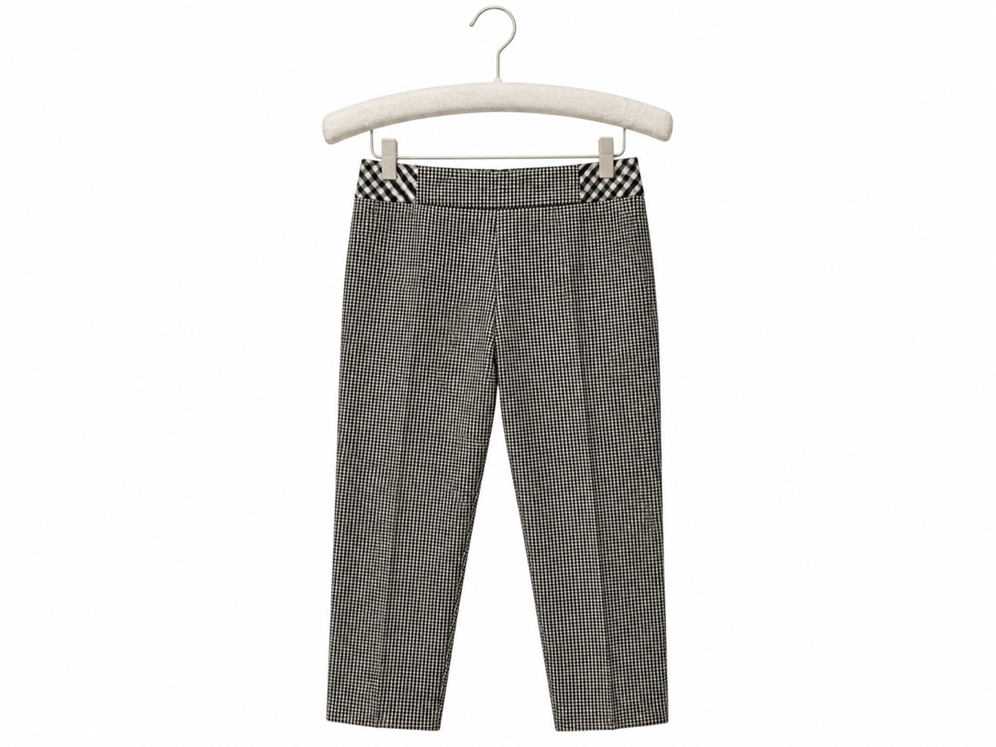 Pantalon à carreaux Tristan noir et blanc