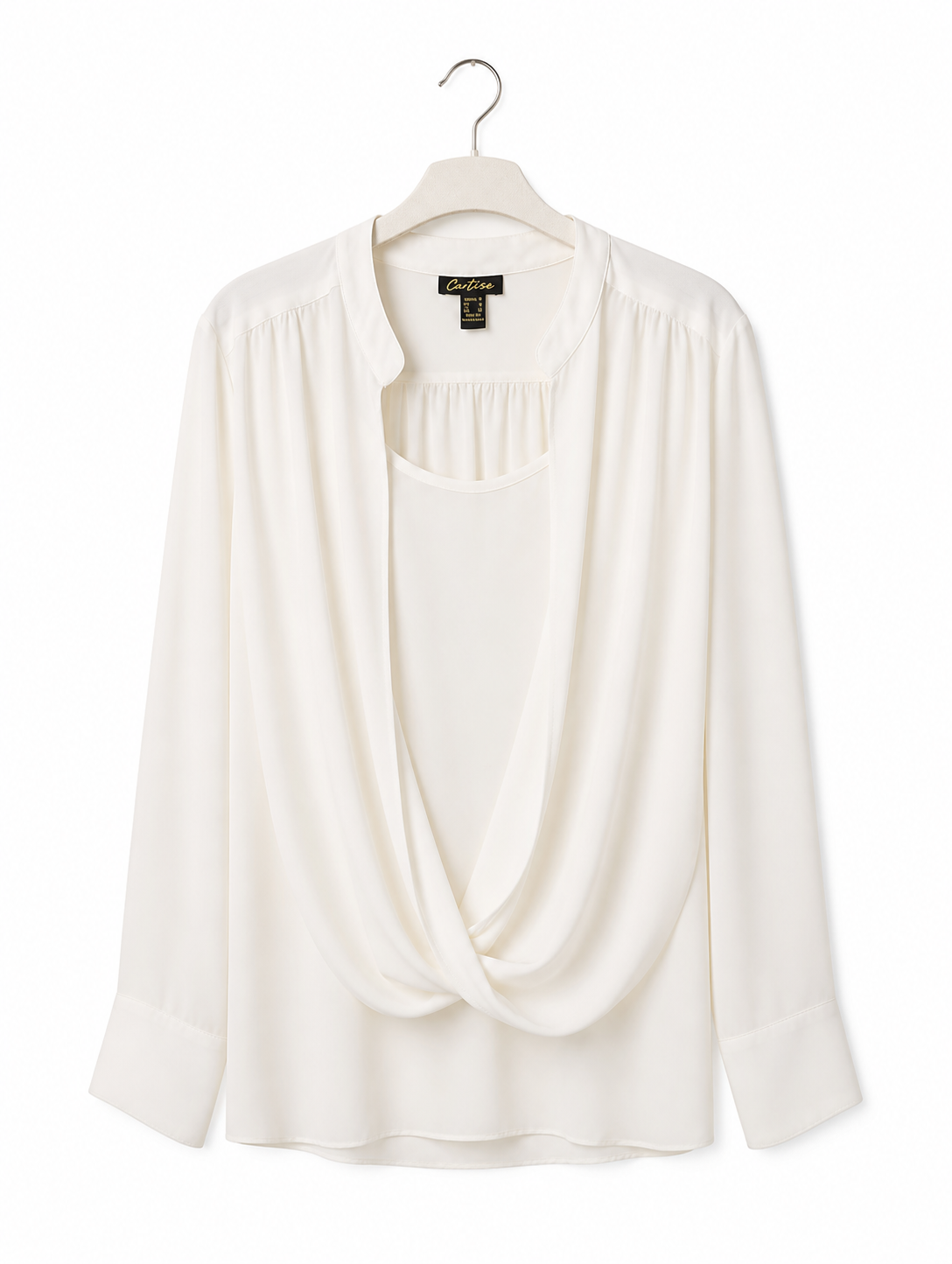 Blouse Cartise drapée blanche - image générée par IA