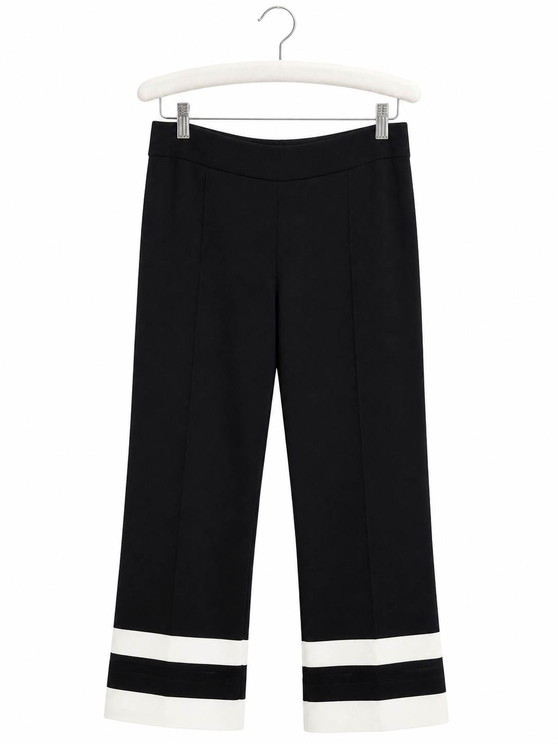 Pantalon Joseph Ribkoff noir à bandes blanches - image générée par IA