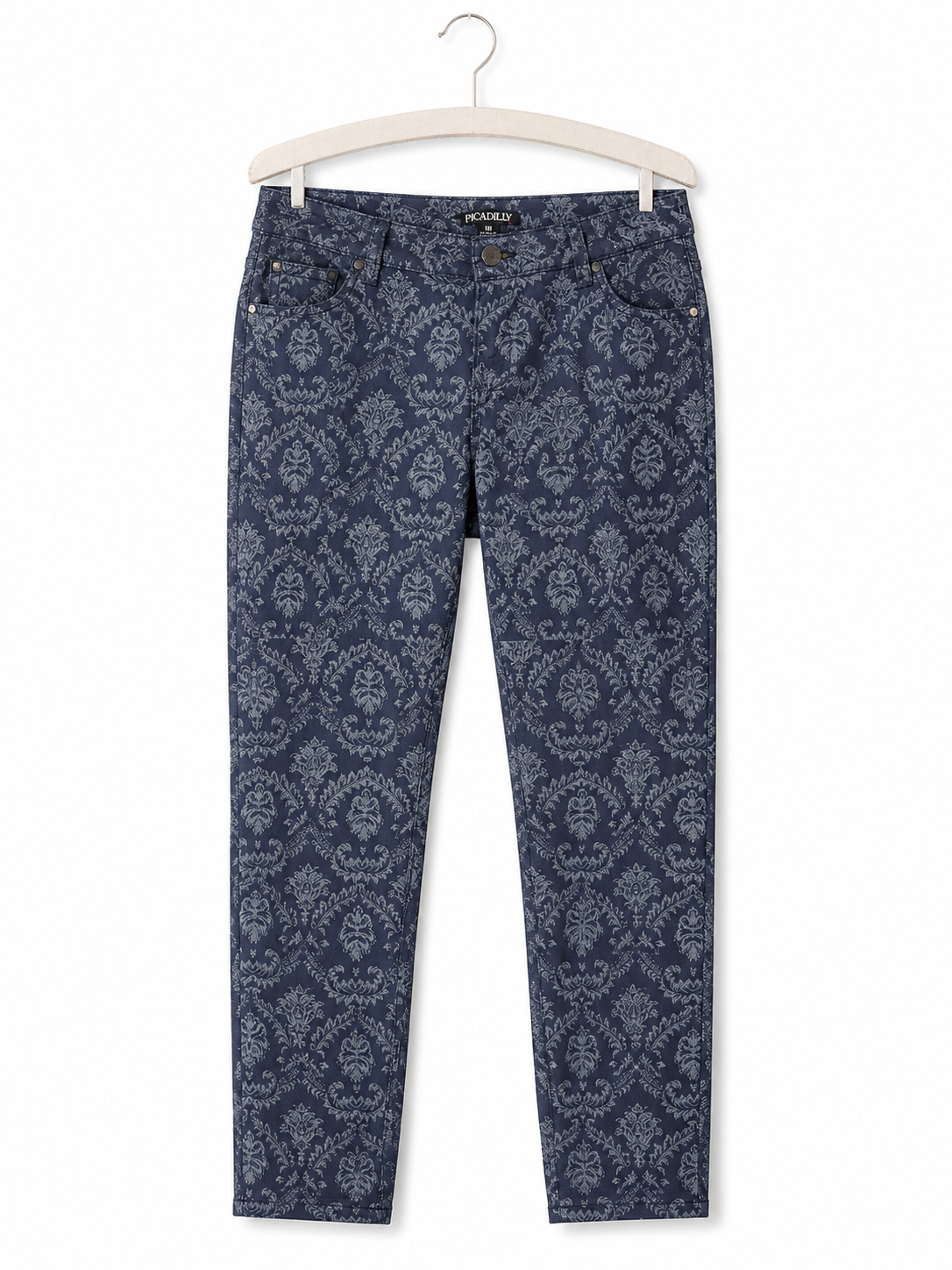 Pantalon imprimé Picadilly bleu - image générée par IA