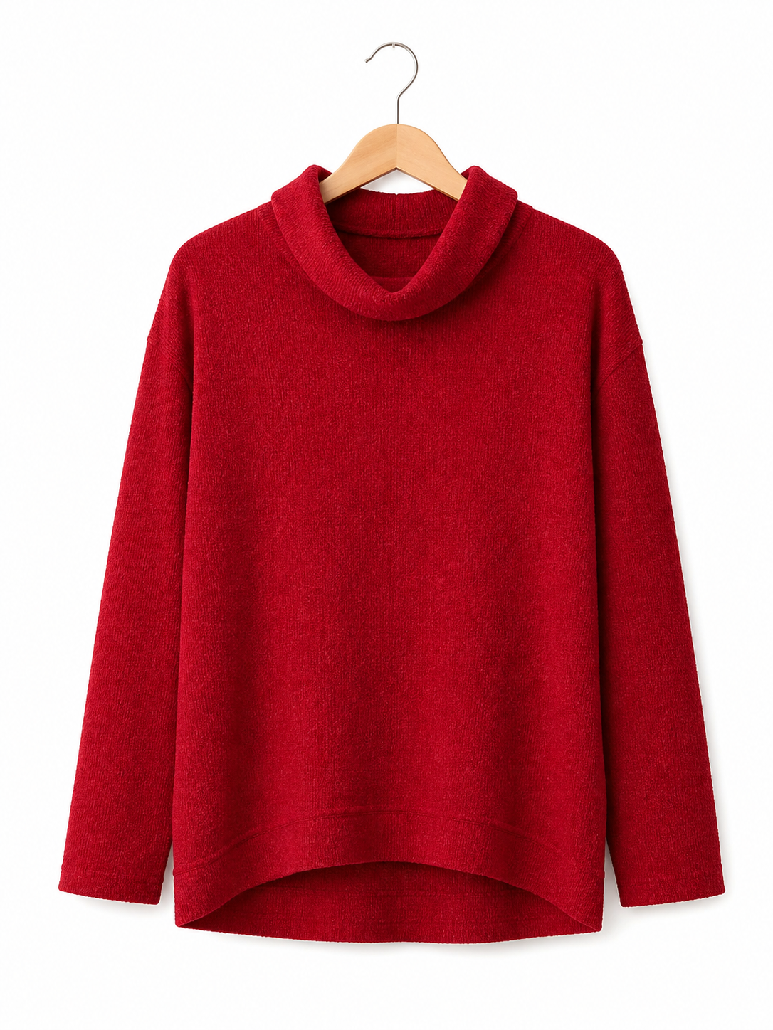 Pull col roulé franck anna rouge - image générée par IA