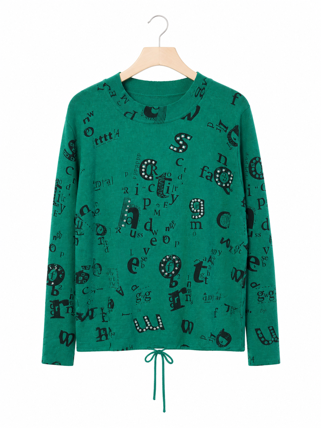Pull graphique Tricotto vert - image générée par IA
