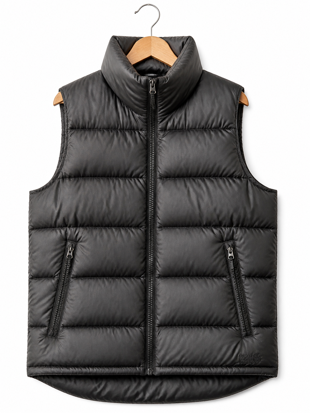 Veste sans manches Mountain Equipment Co-op noire - image générée par IA