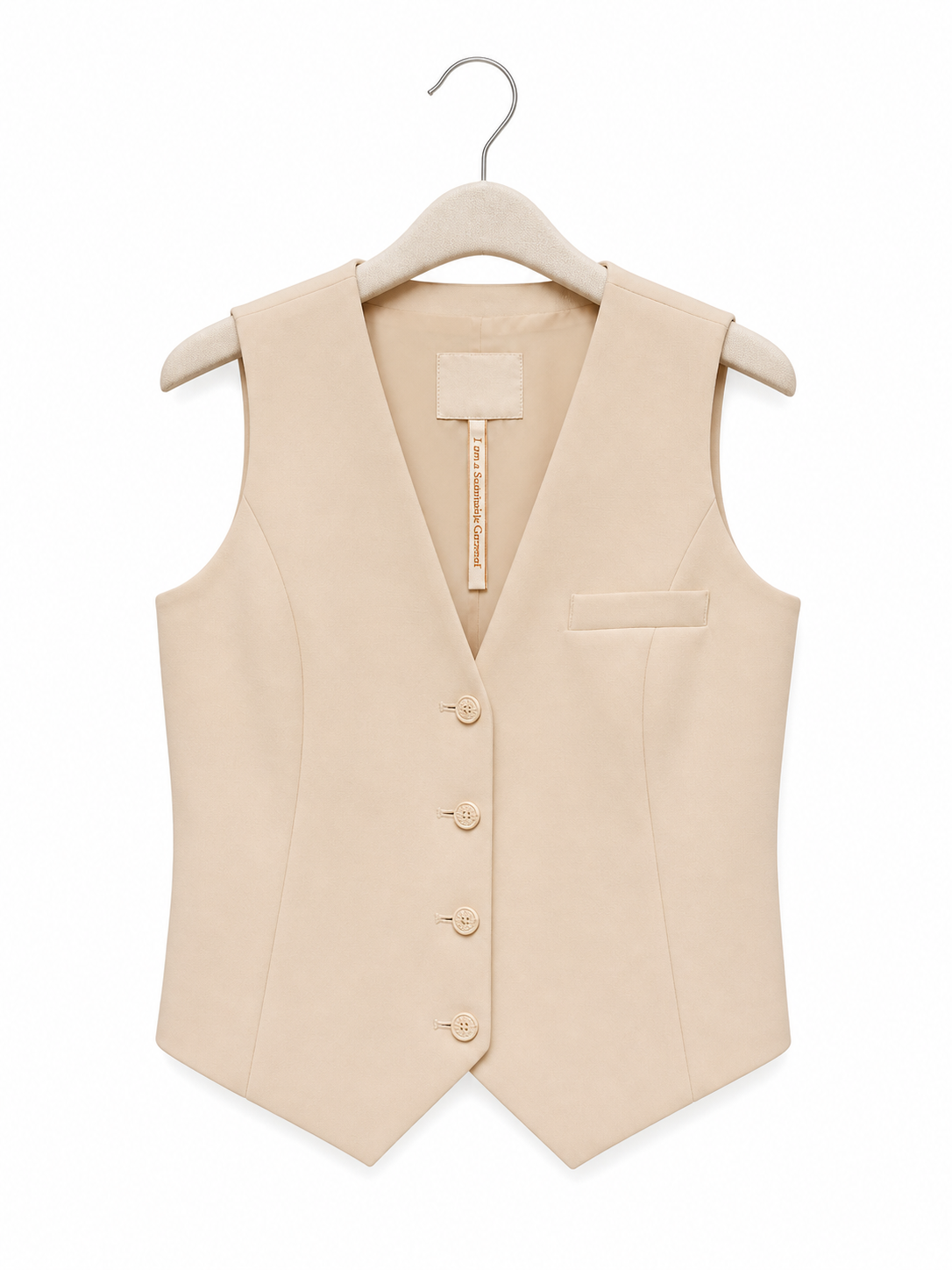 Veste de tailleur beige Guess - image générée par IA