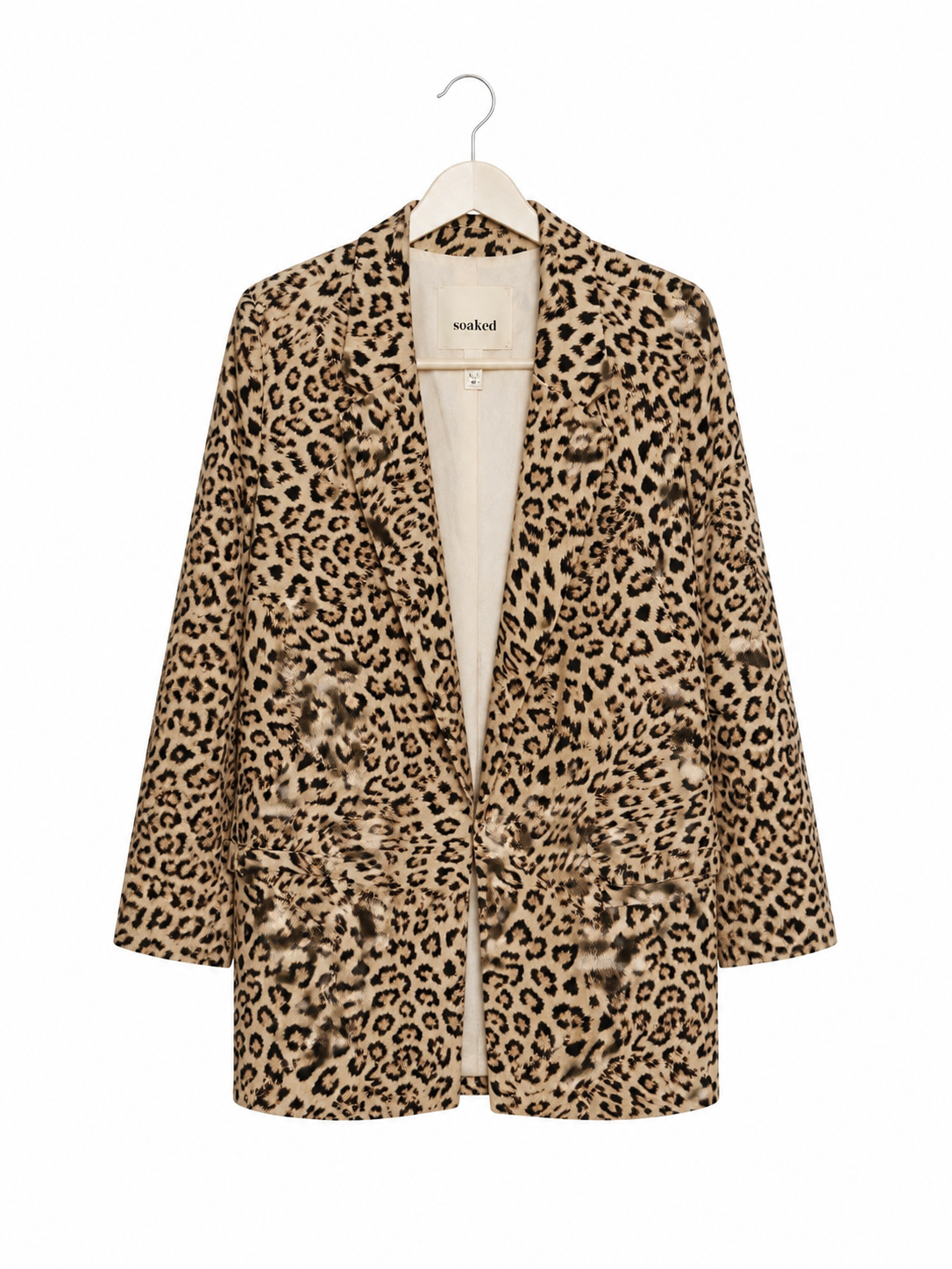 Blazer imprimé léopard Soaked beige - image générée par IA