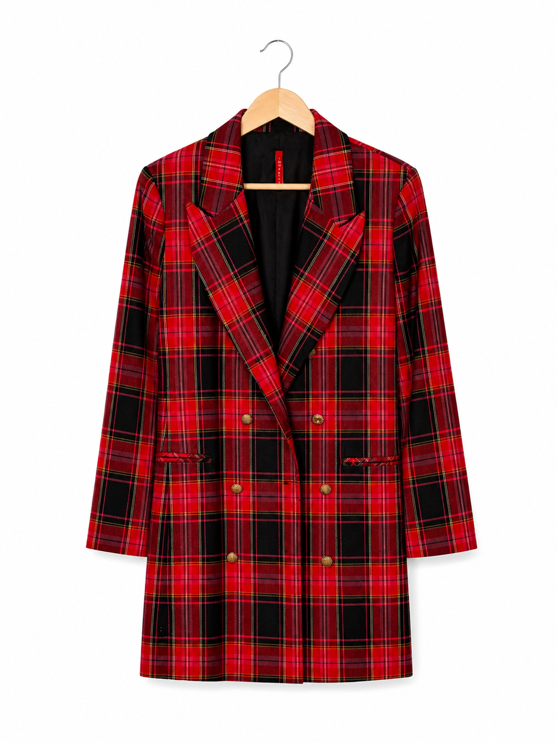 Blazer écossais IMPERIAL rouge et noir