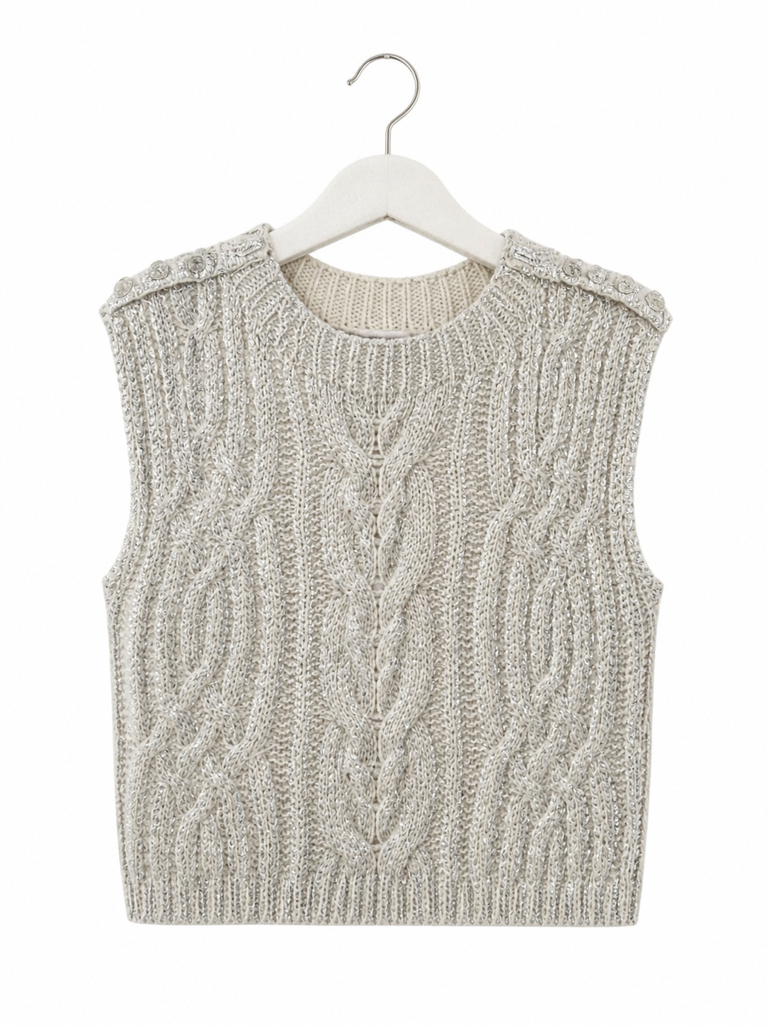 Pull sans manches DKNY gris - image générée par IA