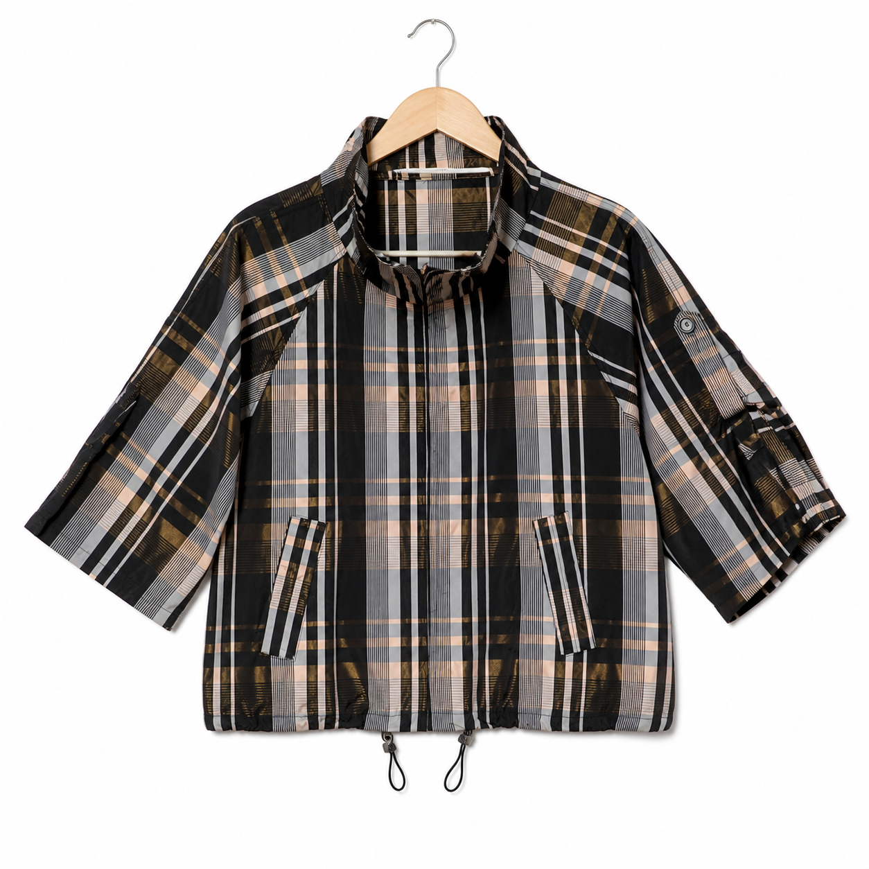 Veste à carreaux Rosa & Rose noire - image générée par IA