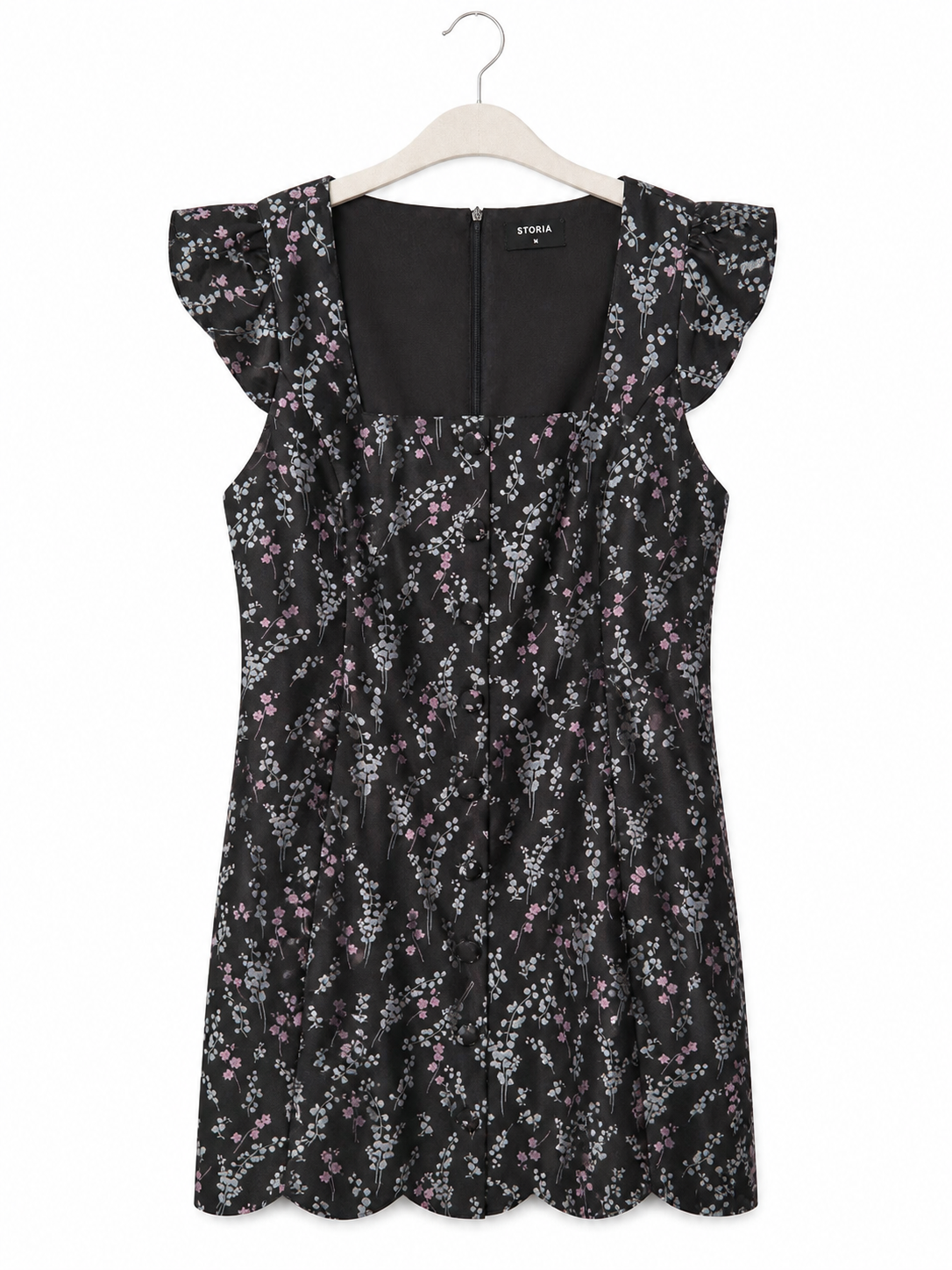 Robe fleurie Storia noire - image générée par IA