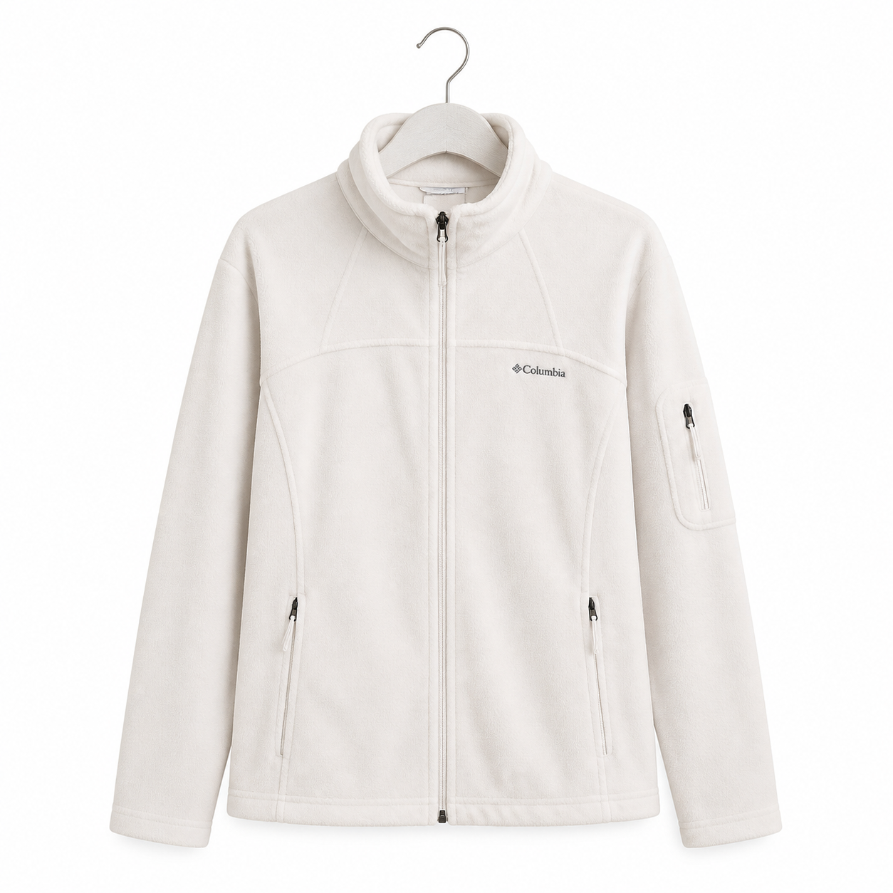 Veste polaire Columbia blanche - image générée par IA