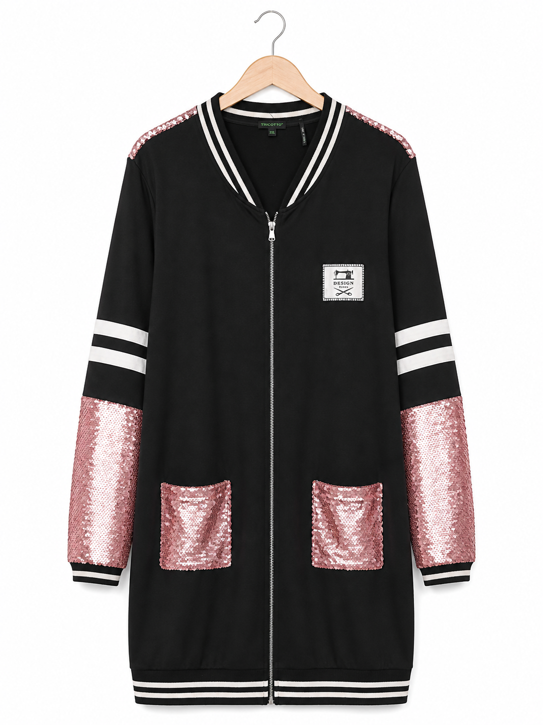 Blouson à sequins TRICOTTO noir - image générée par IA