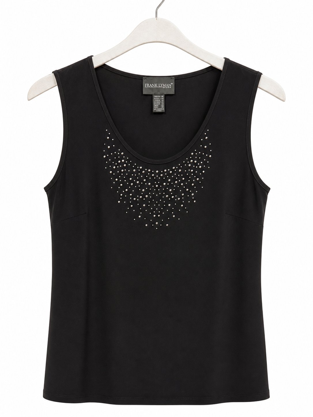 Top noir strass Frank Lyman - image générée par IA