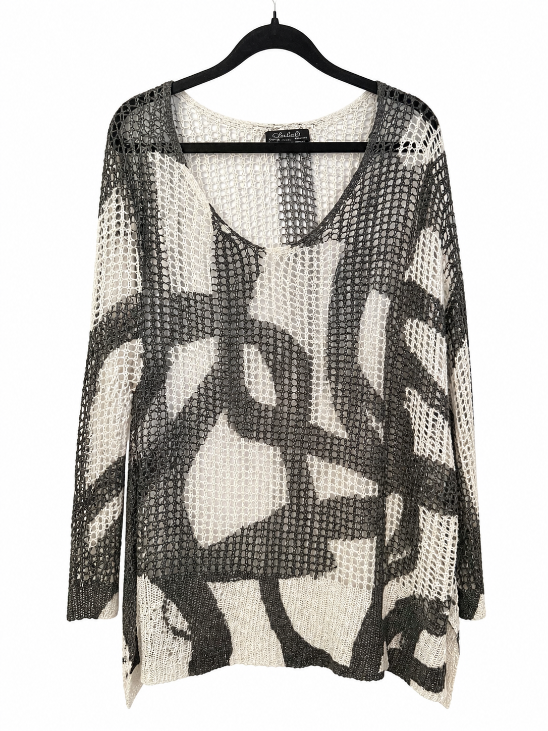 Pull filet Charlie B noir et blanc