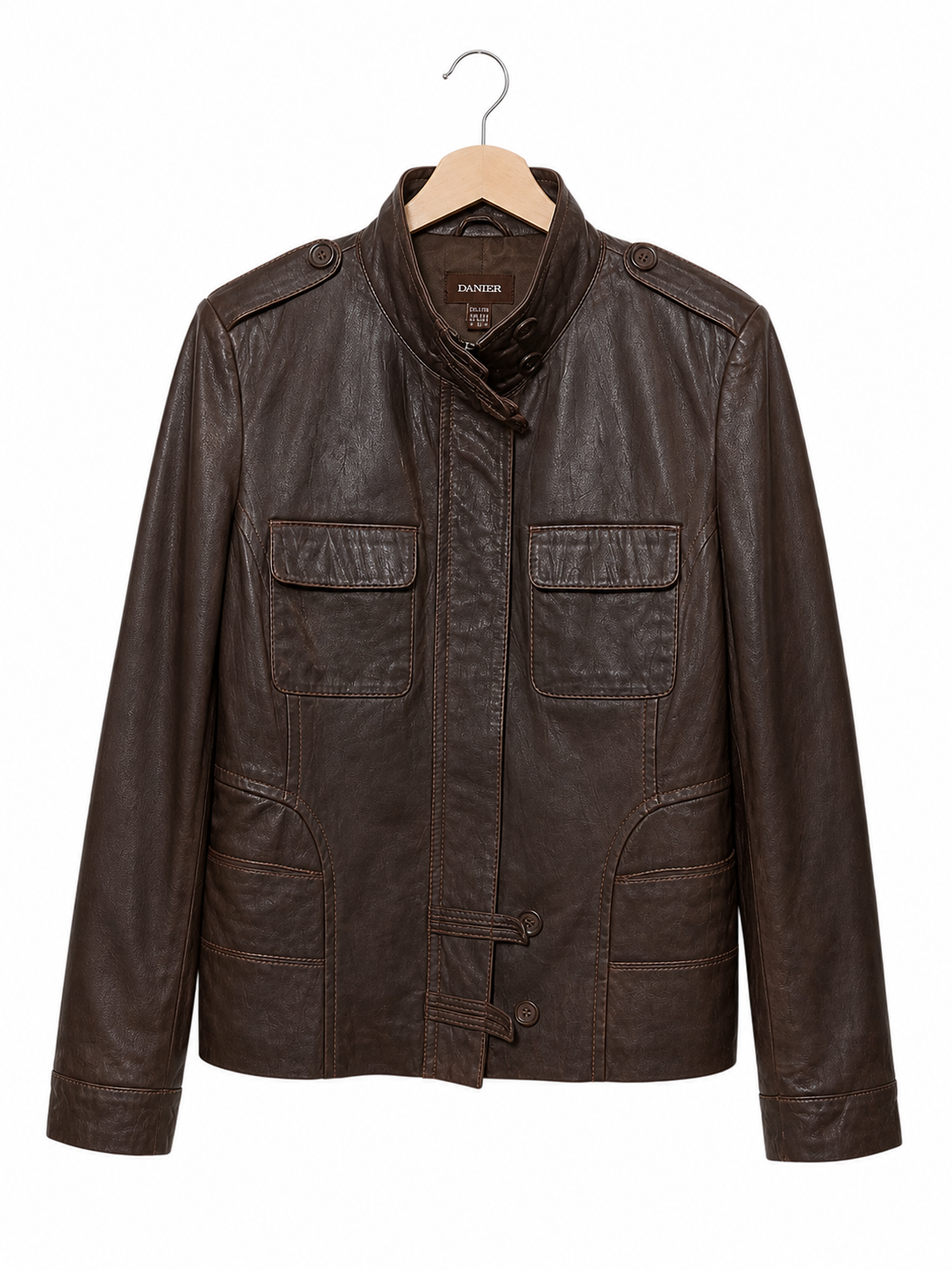Blouson cuir Danier marron