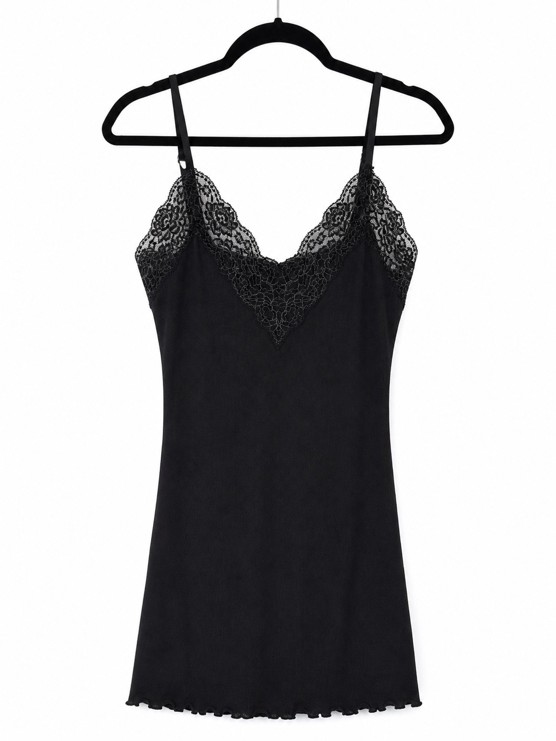 Camisole en soie Rosemunde noire - image générée par IA